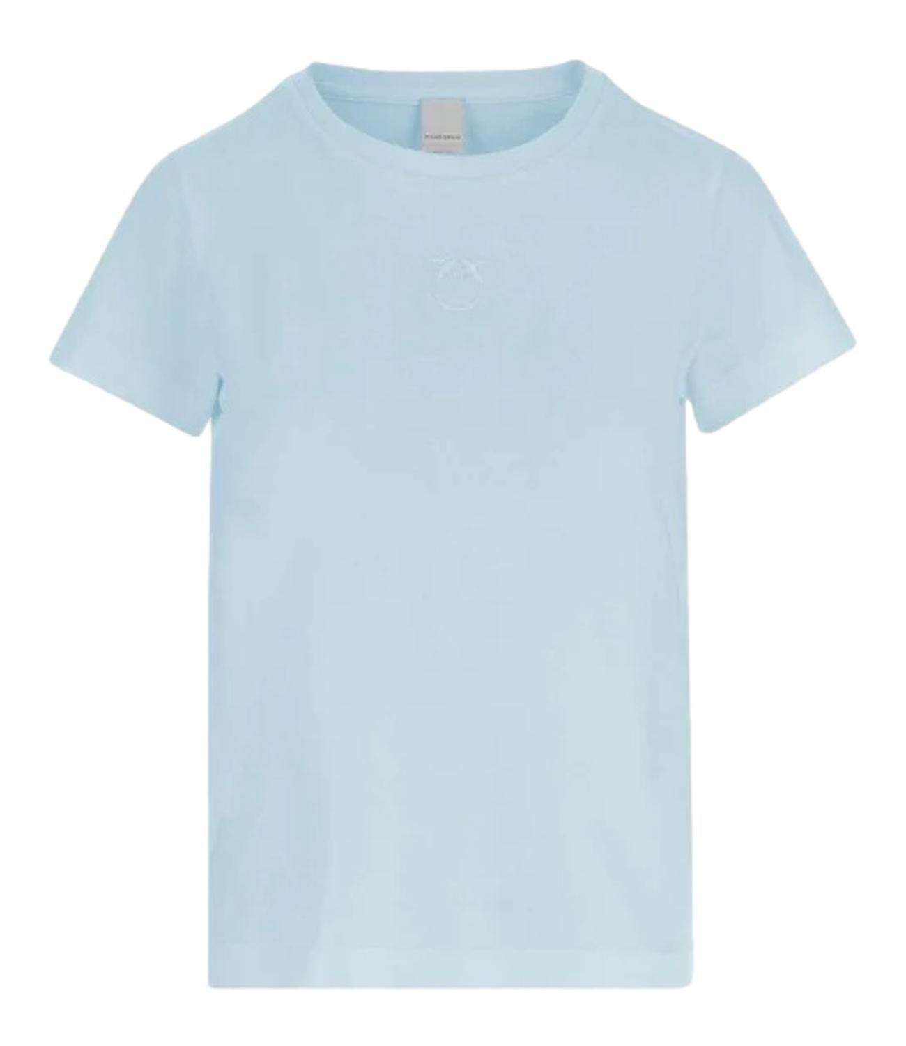 Pinko Bussolotto T-Shirt Jersey Patc Azzurro Arona Donna