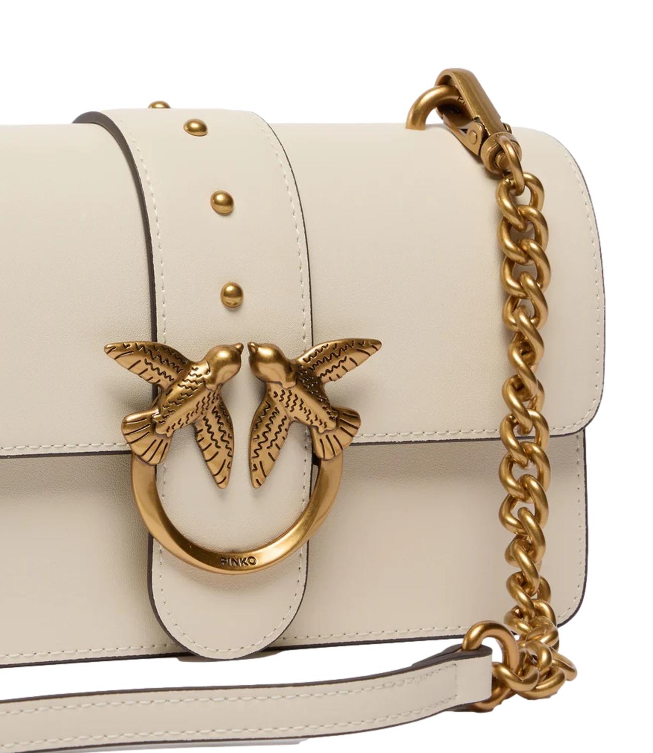 Pinko Love bag One Mini bianco seta donna