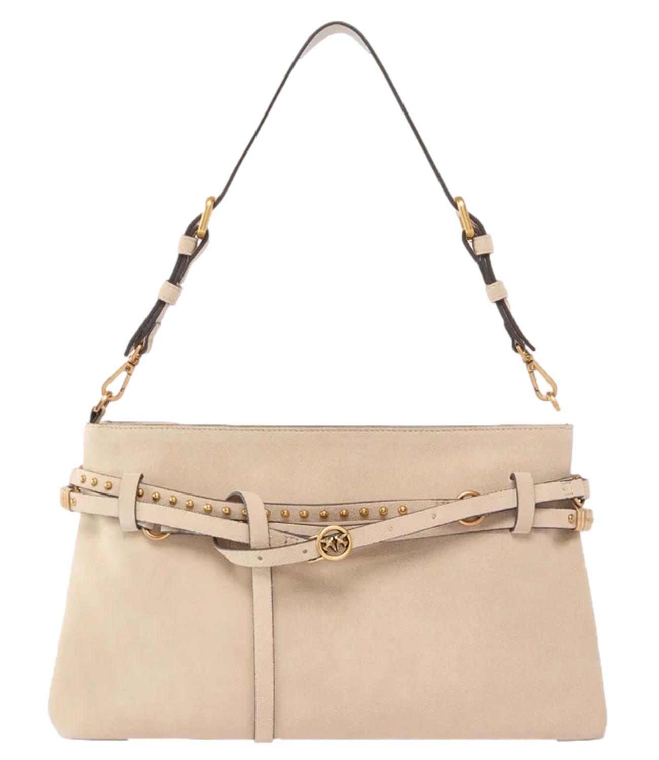 Pinko Belt Bag Classic Suede beige donna