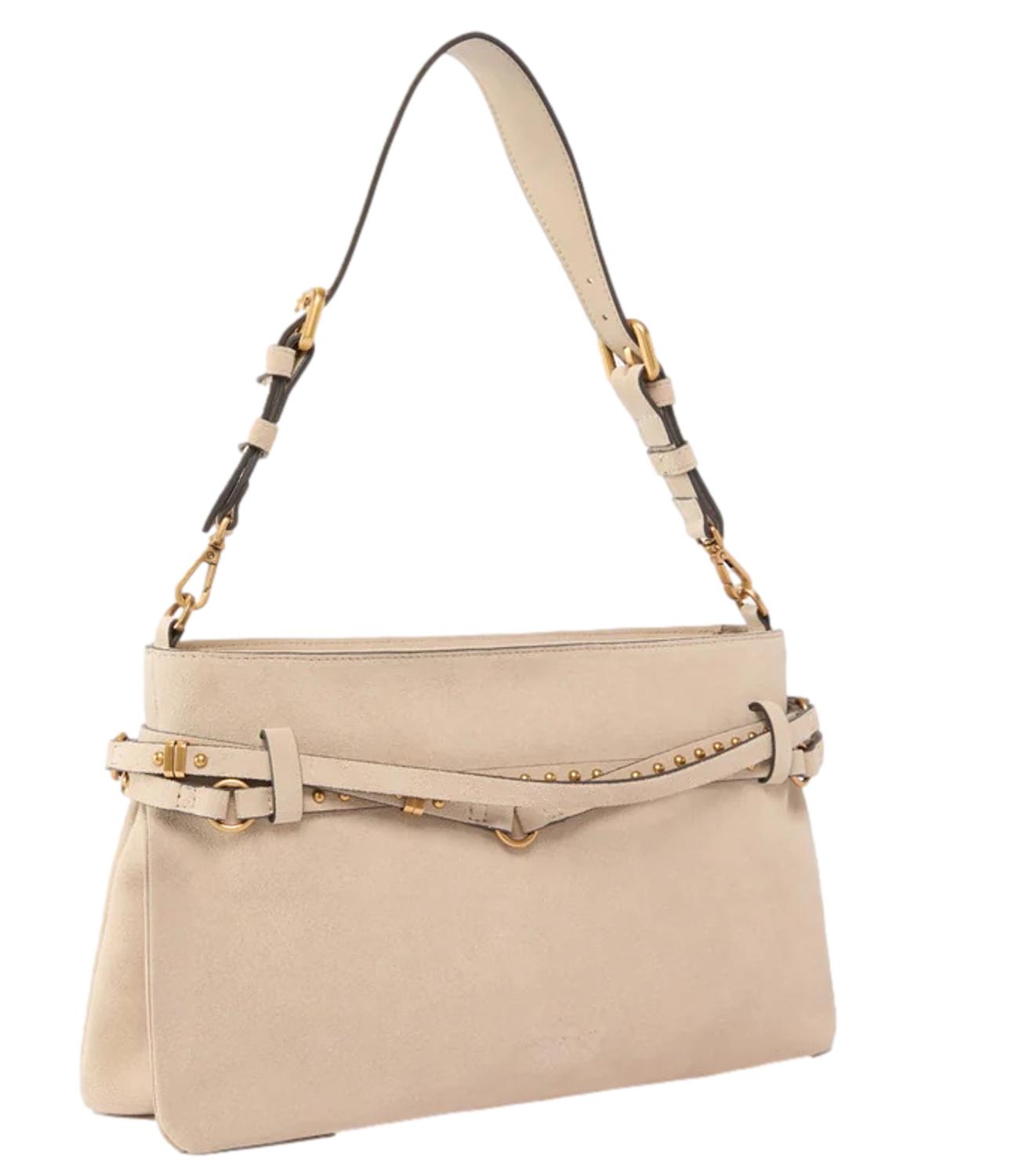 Pinko Belt Bag Classic Suede beige donna