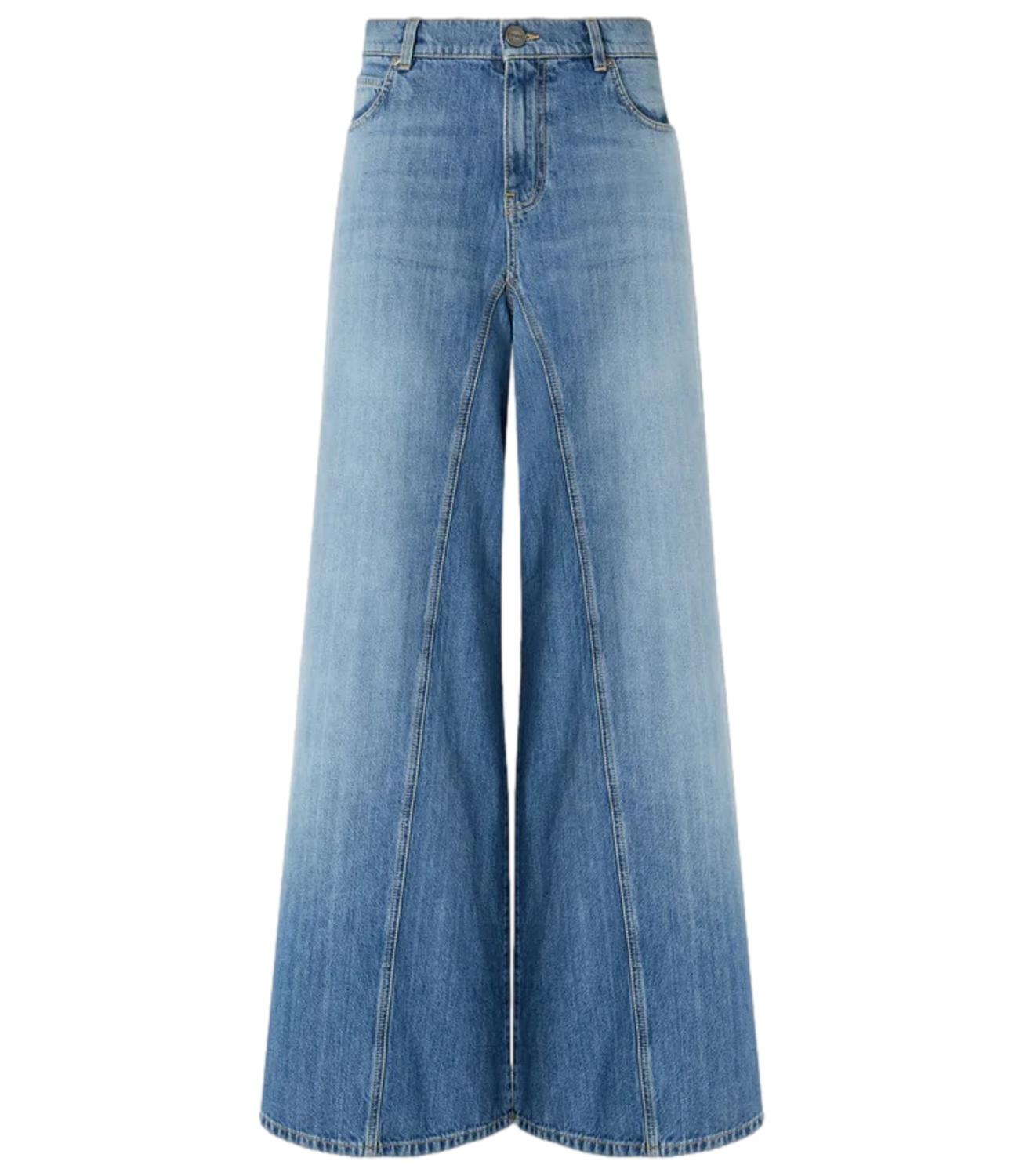 Pinko Winona Wide Leg denim blu donna