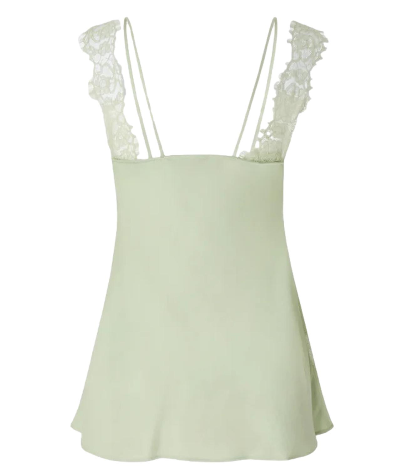 Pinko top Lydia Con Pizzo verde chiaro donna