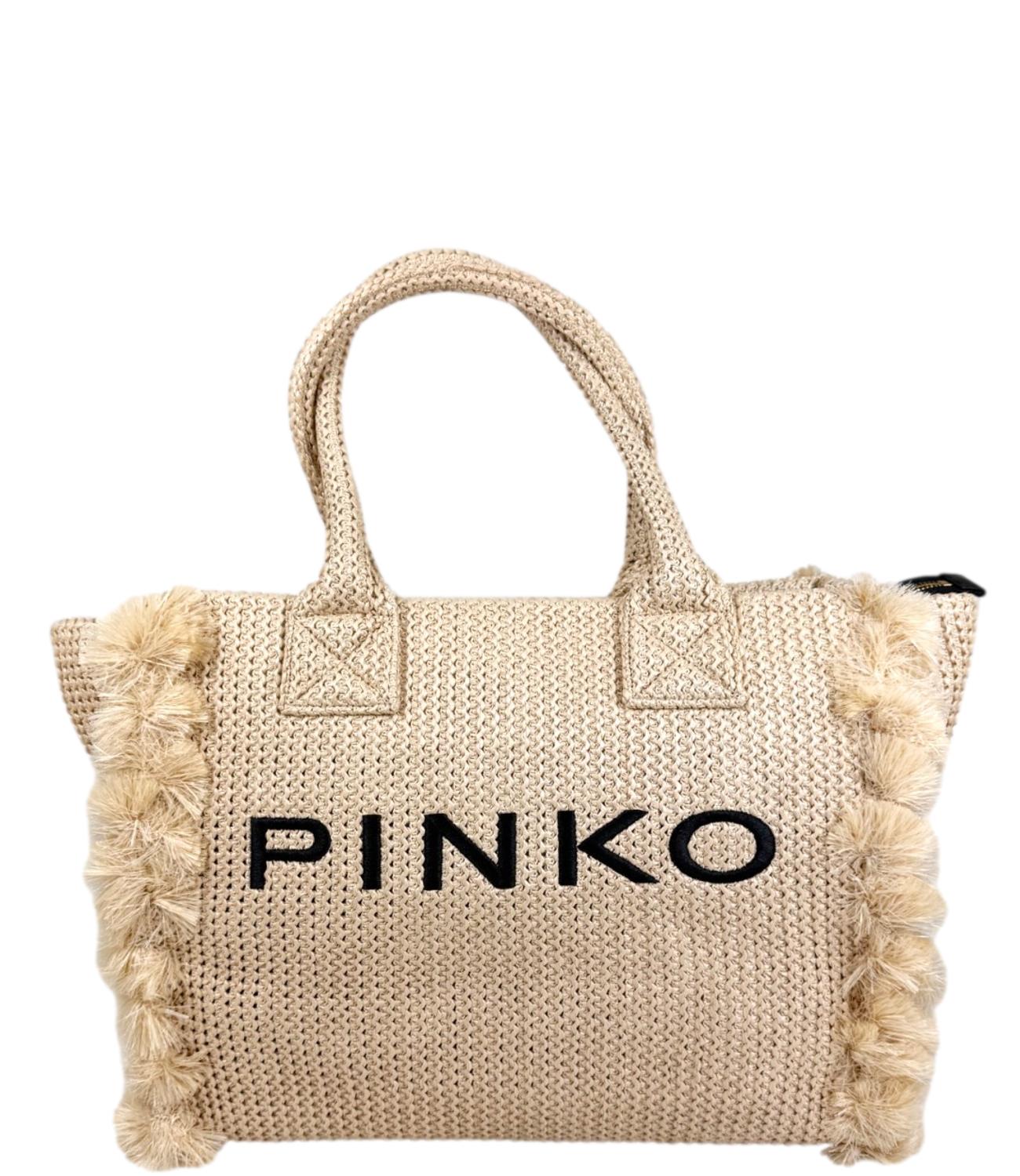 Borsa Pinko 106673-A39Y Donna - Paglia/nerO-Antique Gold