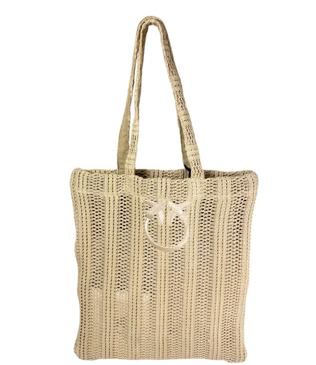Easy Tote Bag Rafia gialla pastinaca