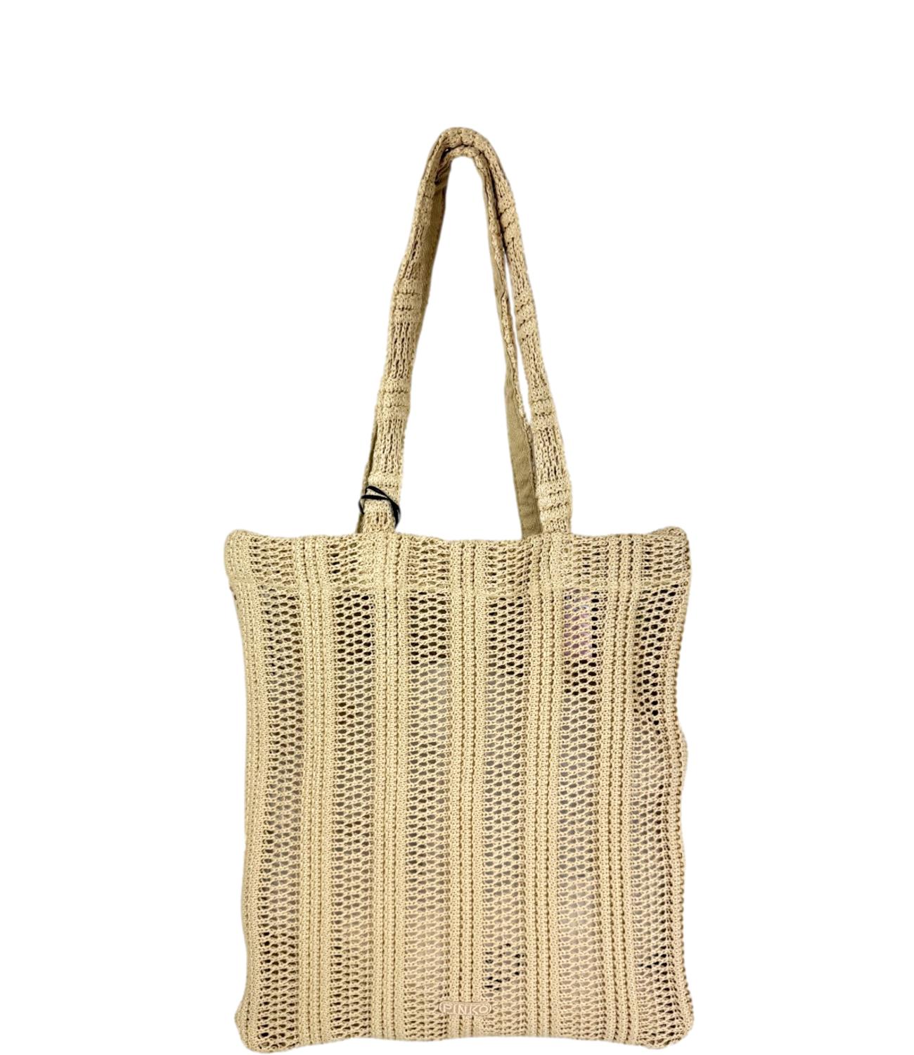 Easy Tote Bag Rafia gialla pastinaca