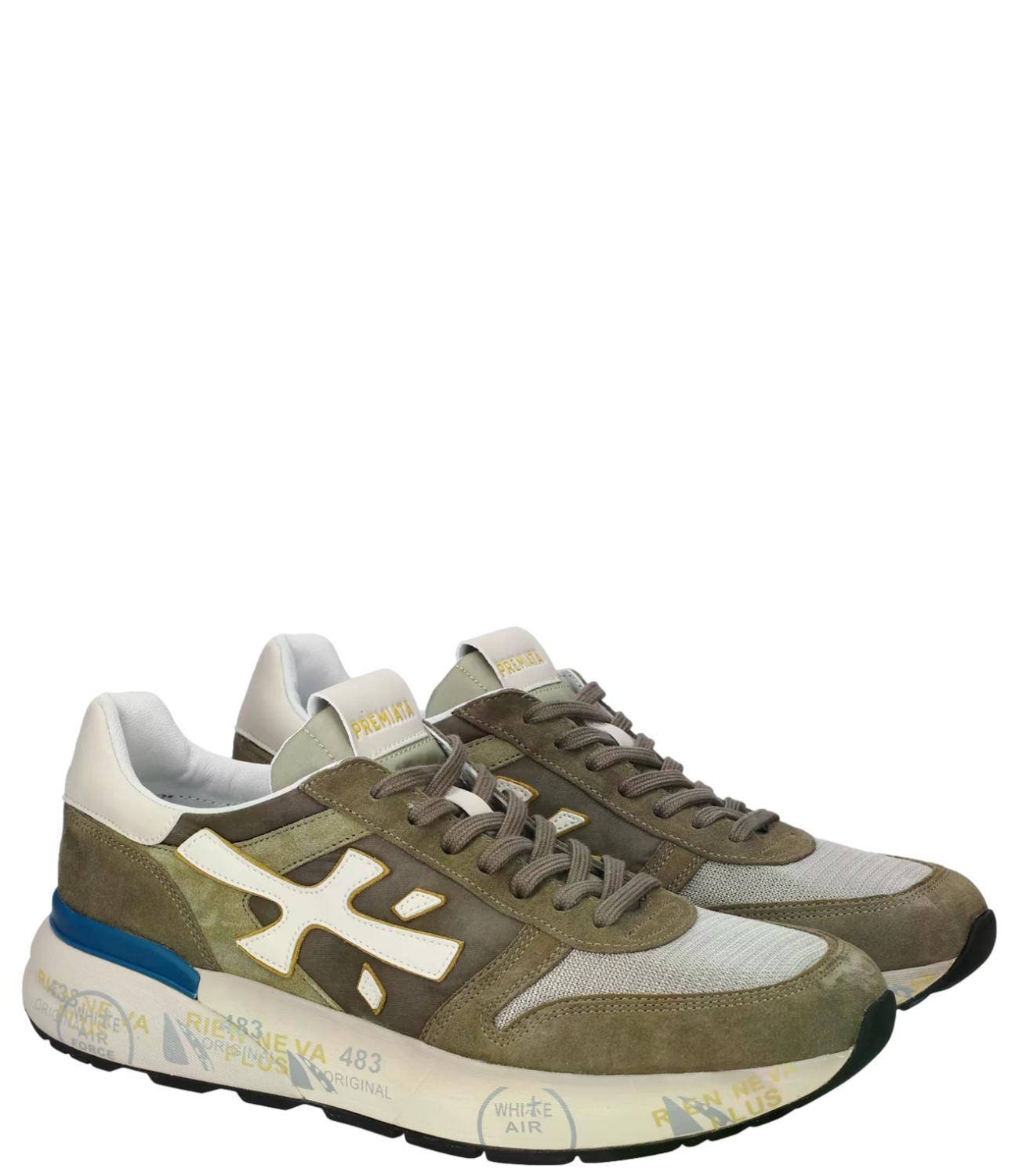 Sneakers Premiata MICK 8086 Verde e Marrone