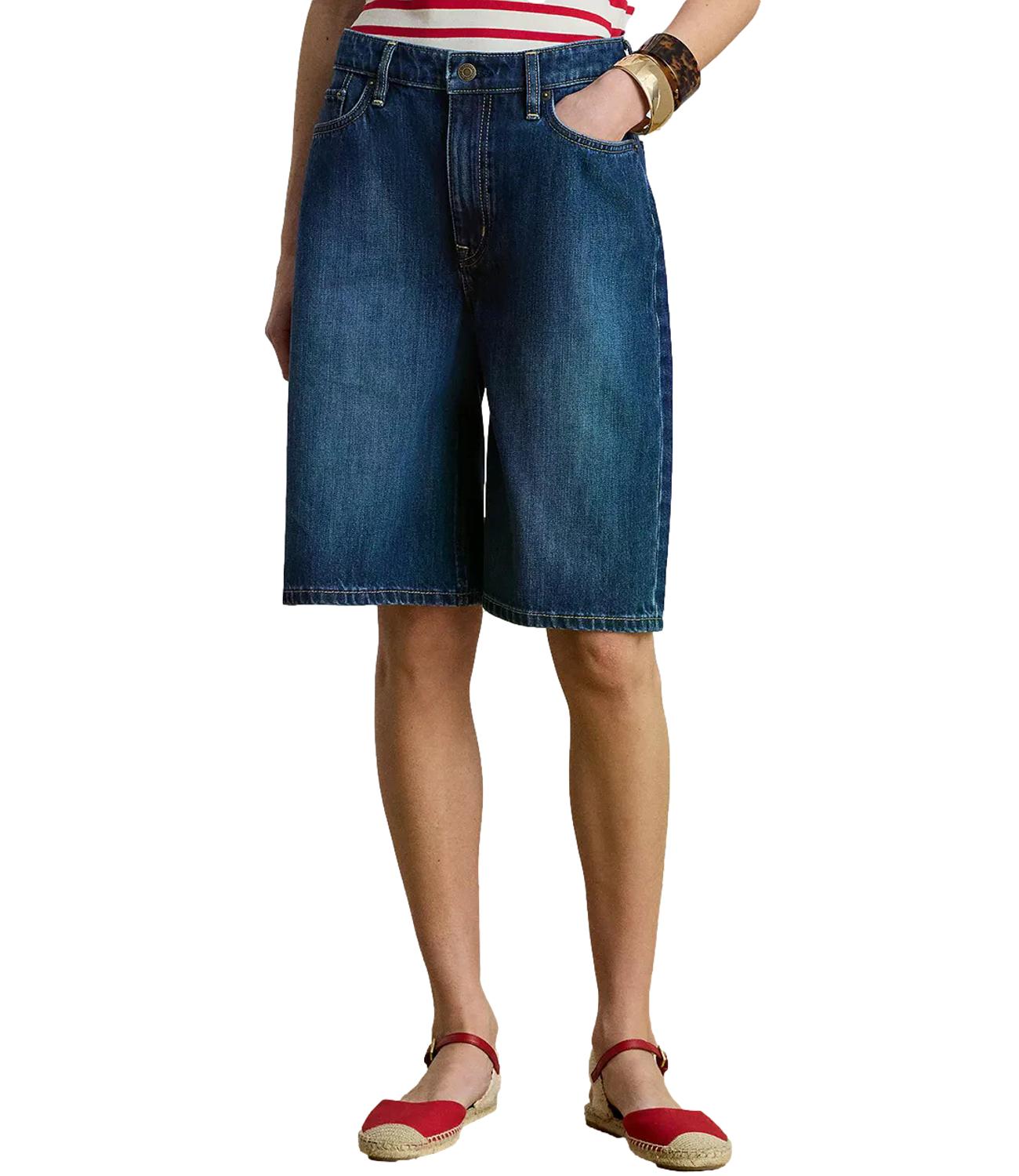 Ralph Lauren Woven-Bermuda-Shorts Denim Maxen Wash Donna