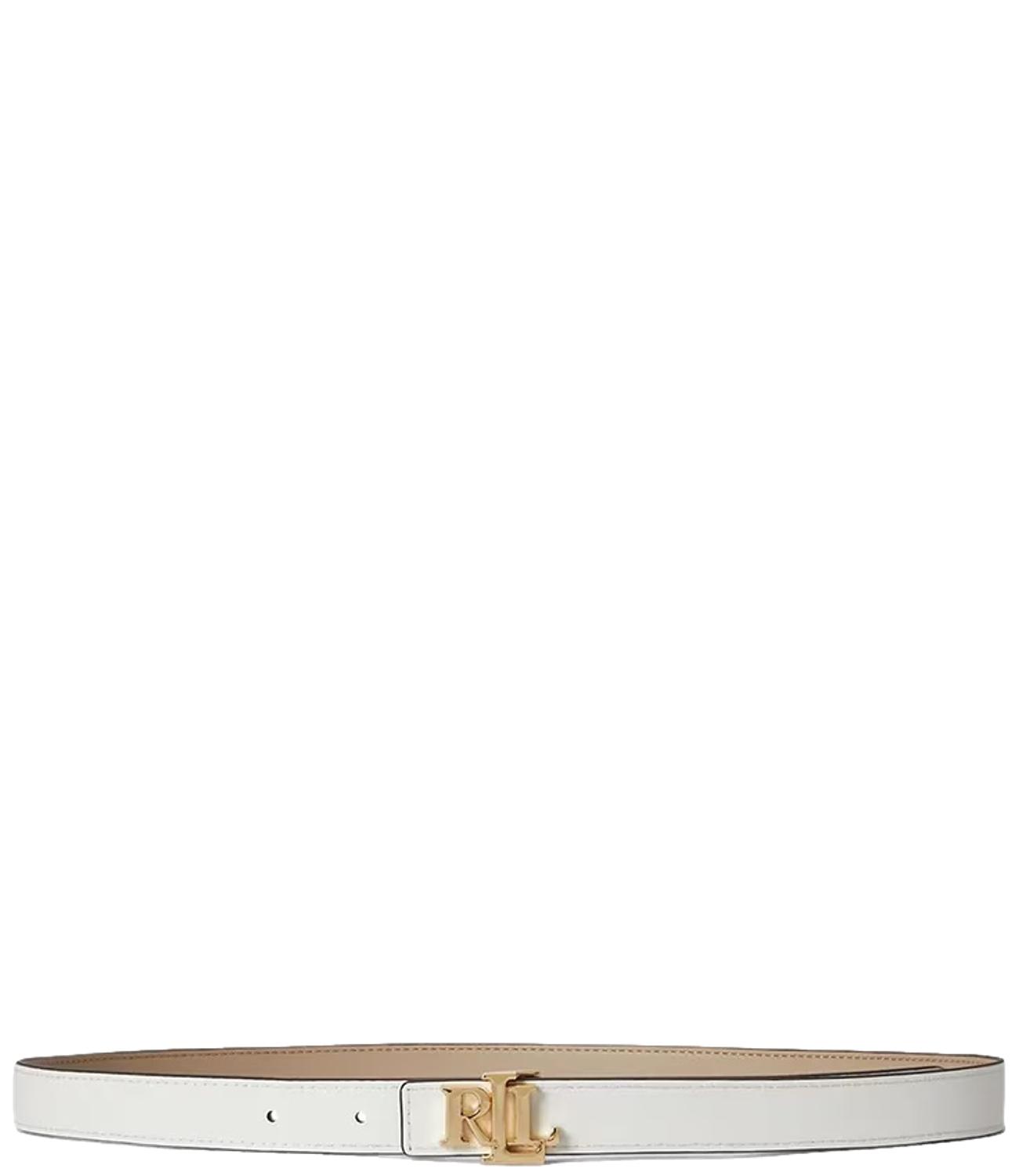 Ralph Lauren Cintura Rev Lrl 20-Belt-Skinny White Donna