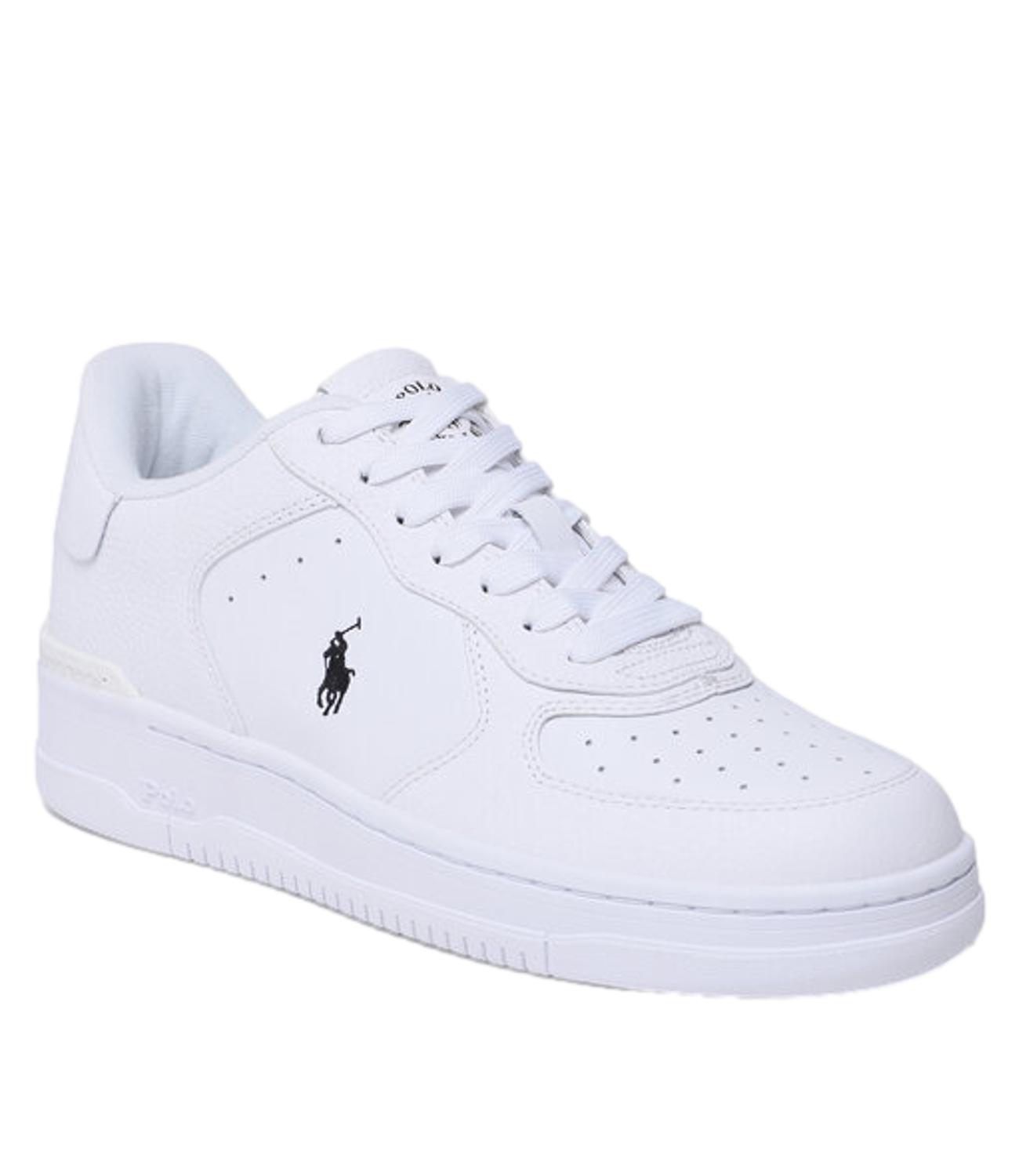 Master court sneakers low top lace pelle bianca