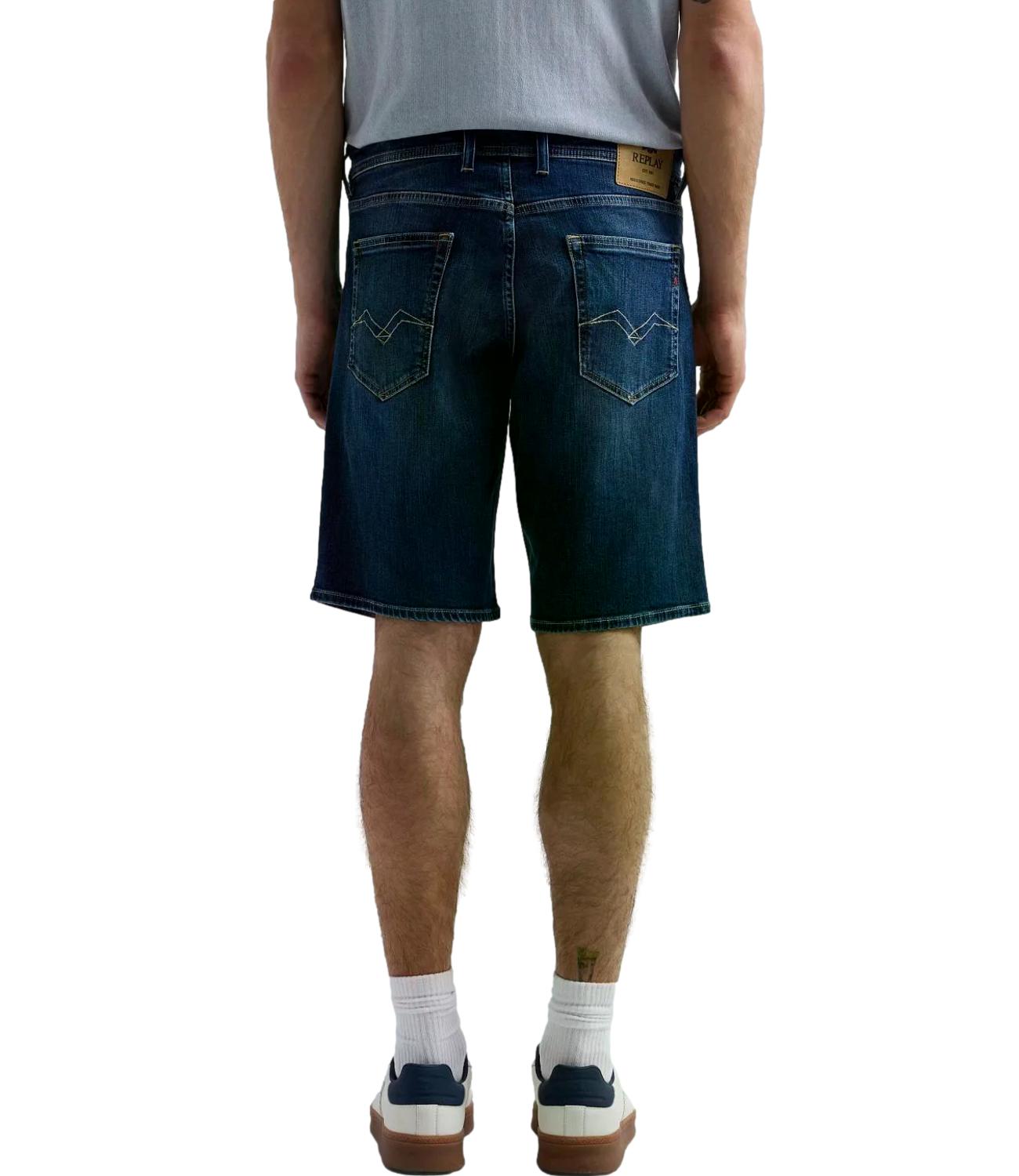 Bermuda jeans Replay M1072.000.685 192.009 Uomo - Denim Scuro