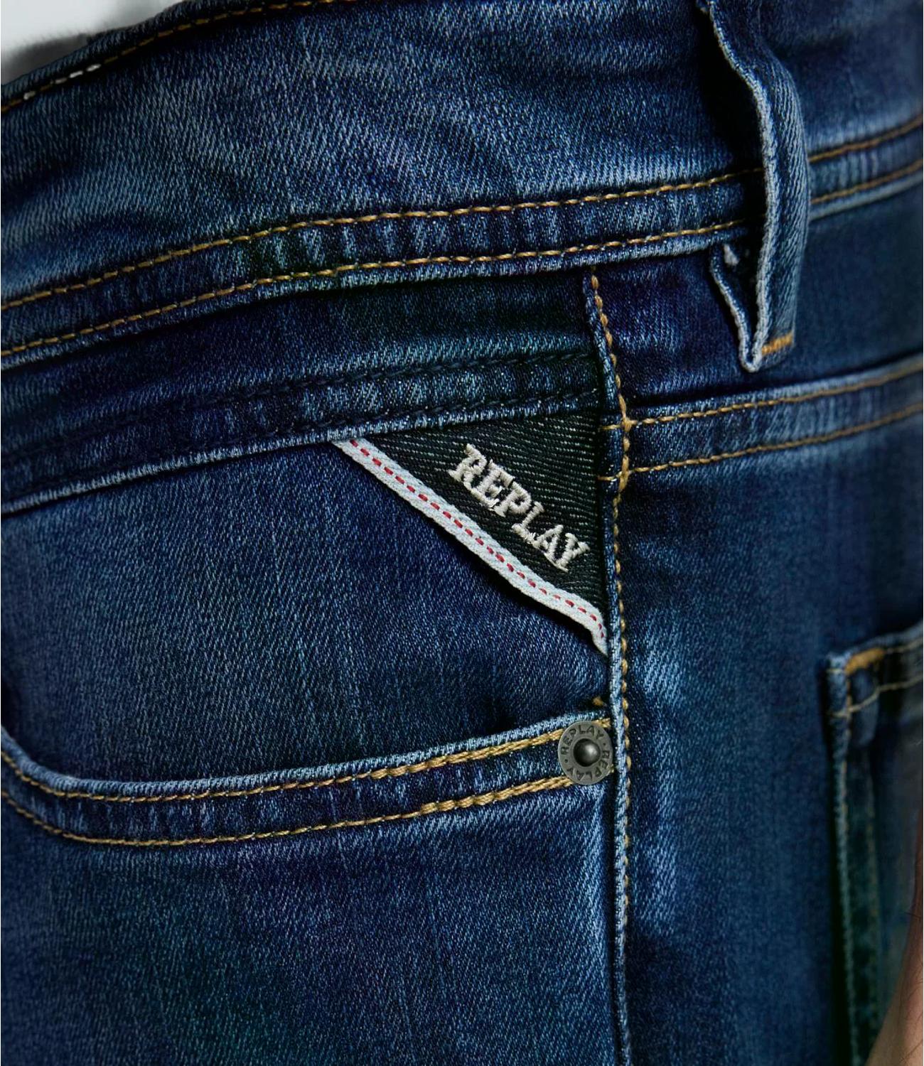 Bermuda jeans Replay M1072.000.685 192.009 Uomo - Denim Scuro