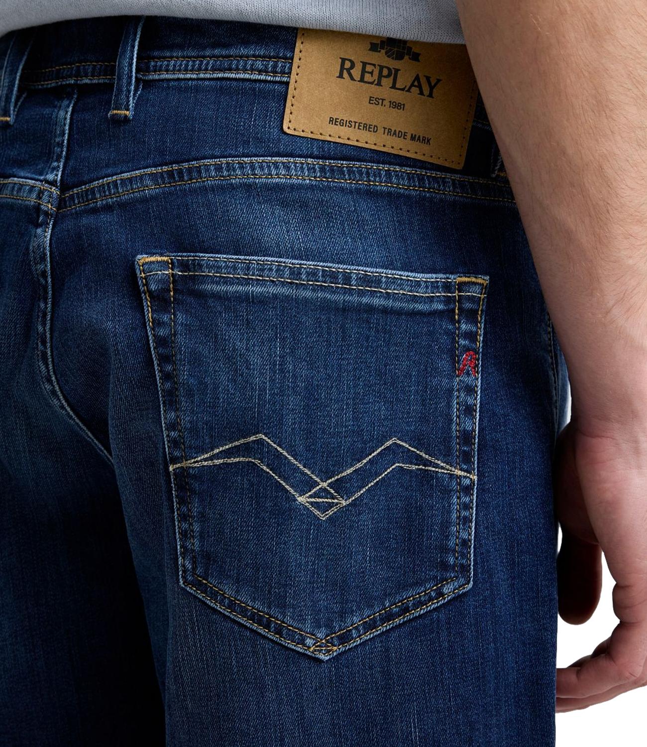 Bermuda jeans Replay M1072.000.685 192.009 Uomo - Denim Scuro