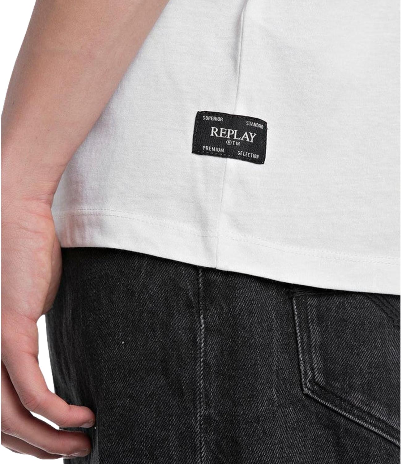 T-Shirt Replay M3097.000.2660 Uomo - Bianco