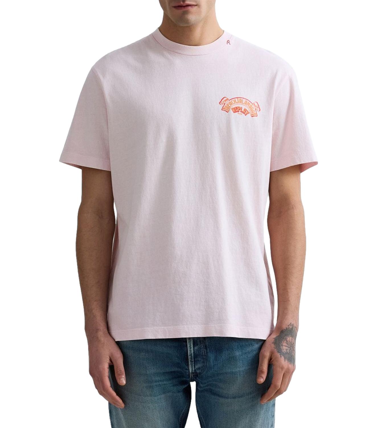T-Shirt Replay M3400.000.22662N Uomo - Rosa