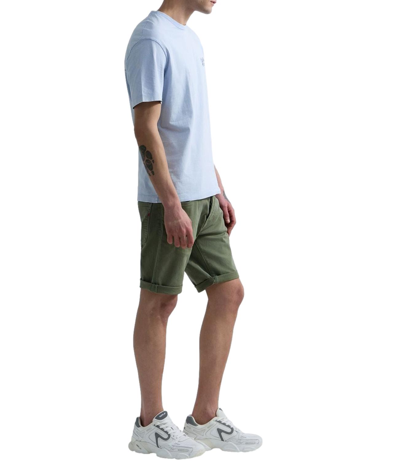 T-Shirt Replay M3400.000.22662N Uomo - Celeste