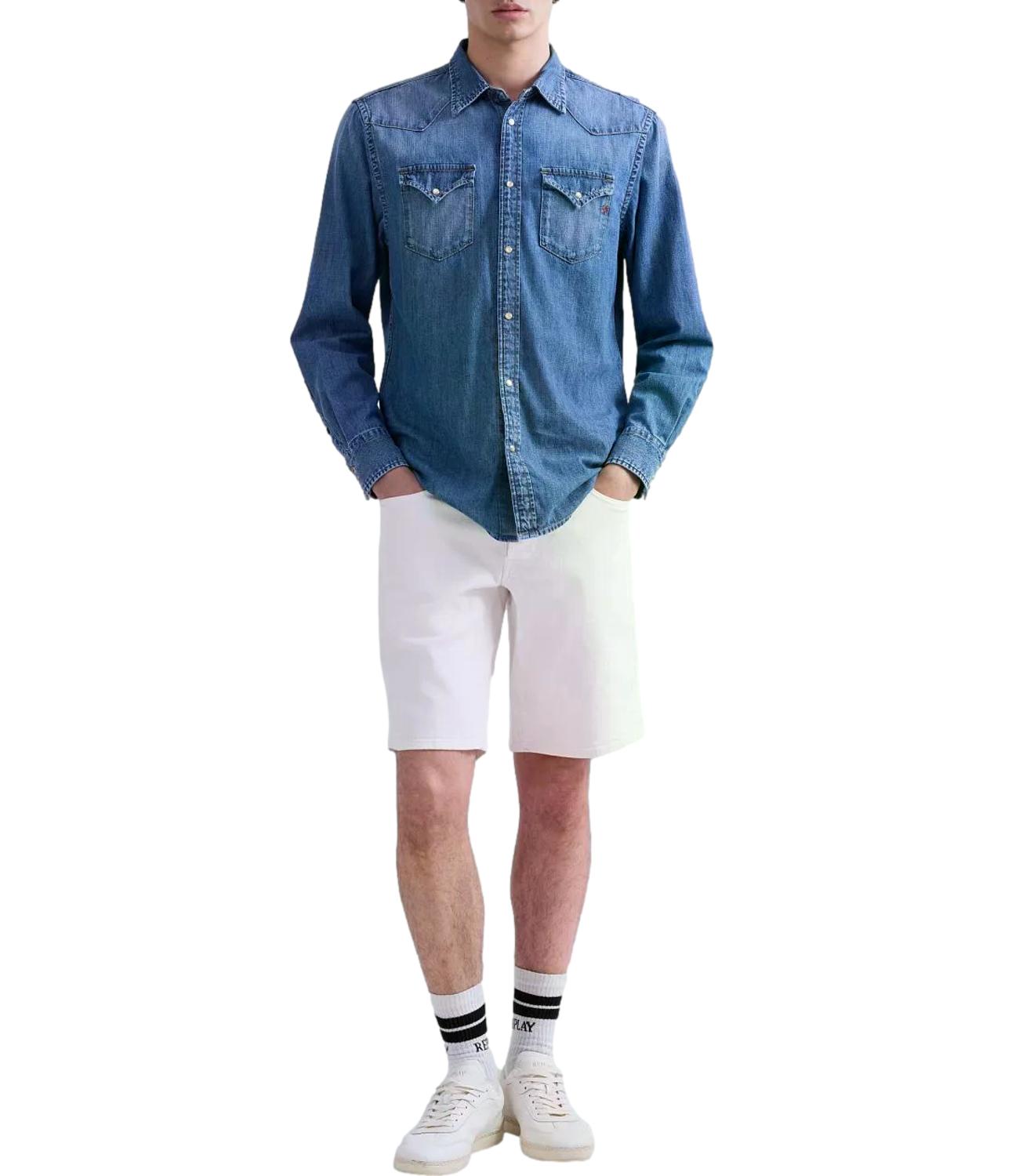 Camicia jeans Replay M4023T.000 26C 10B Uomo - Denim