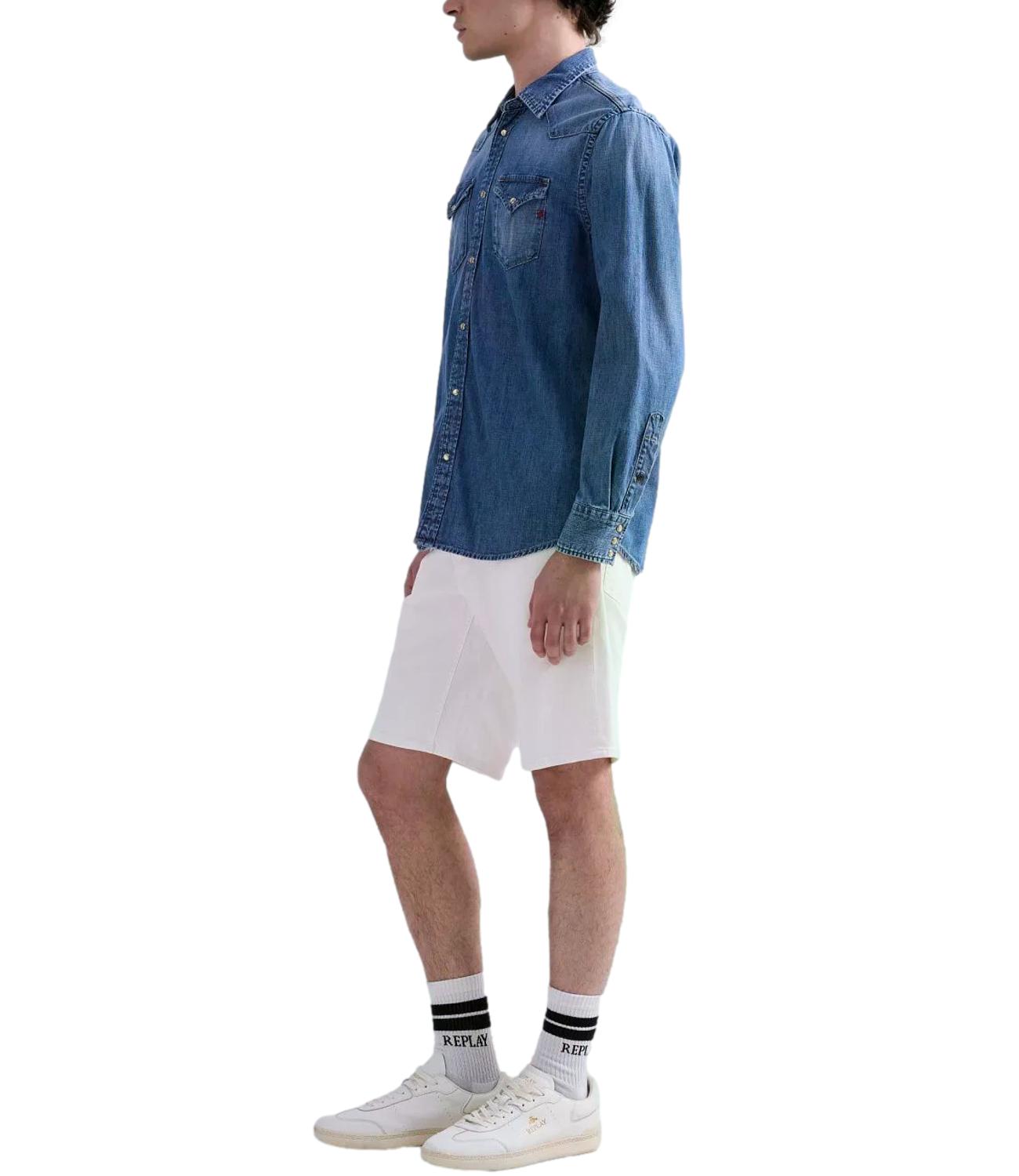 Camicia jeans Replay M4023T.000 26C 10B Uomo - Denim