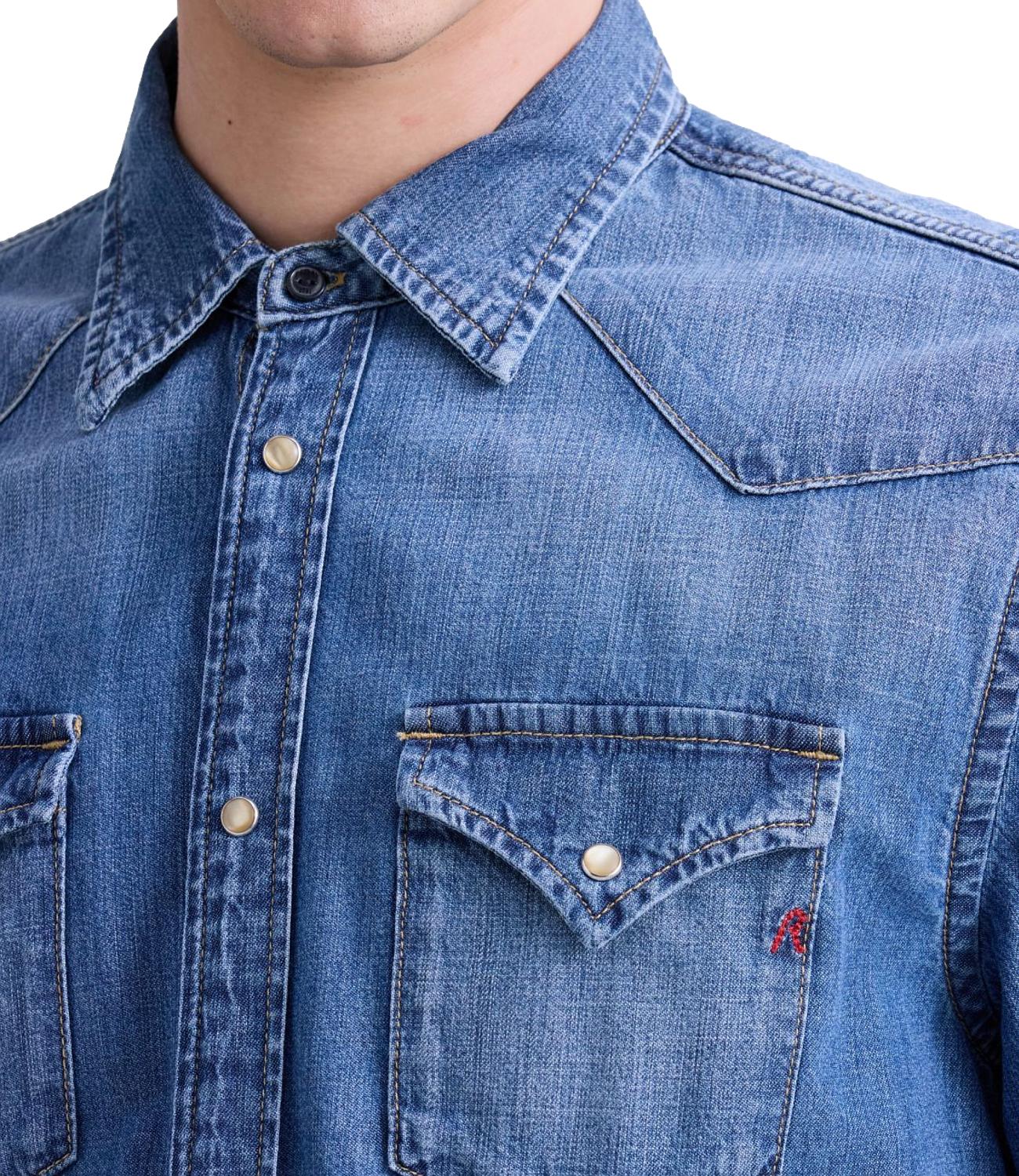 Camicia jeans Replay M4023T.000 26C 10B Uomo - Denim