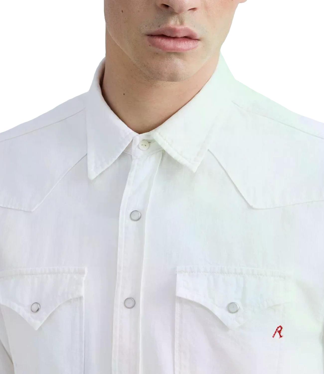 Camicia jeans Replay M4023T.000 84004E9 Uomo - Bianco