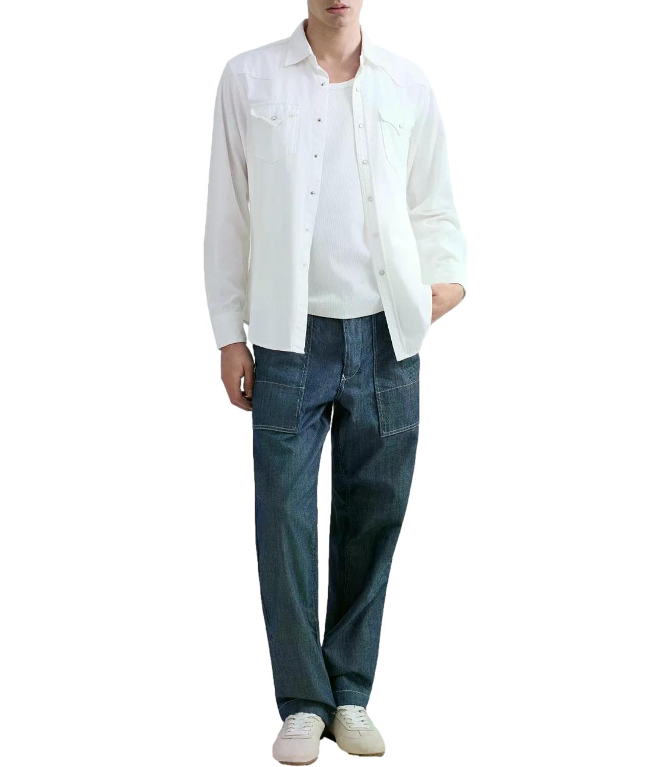 Camicia jeans Replay M4023T.000 84004E9 Uomo - Bianco