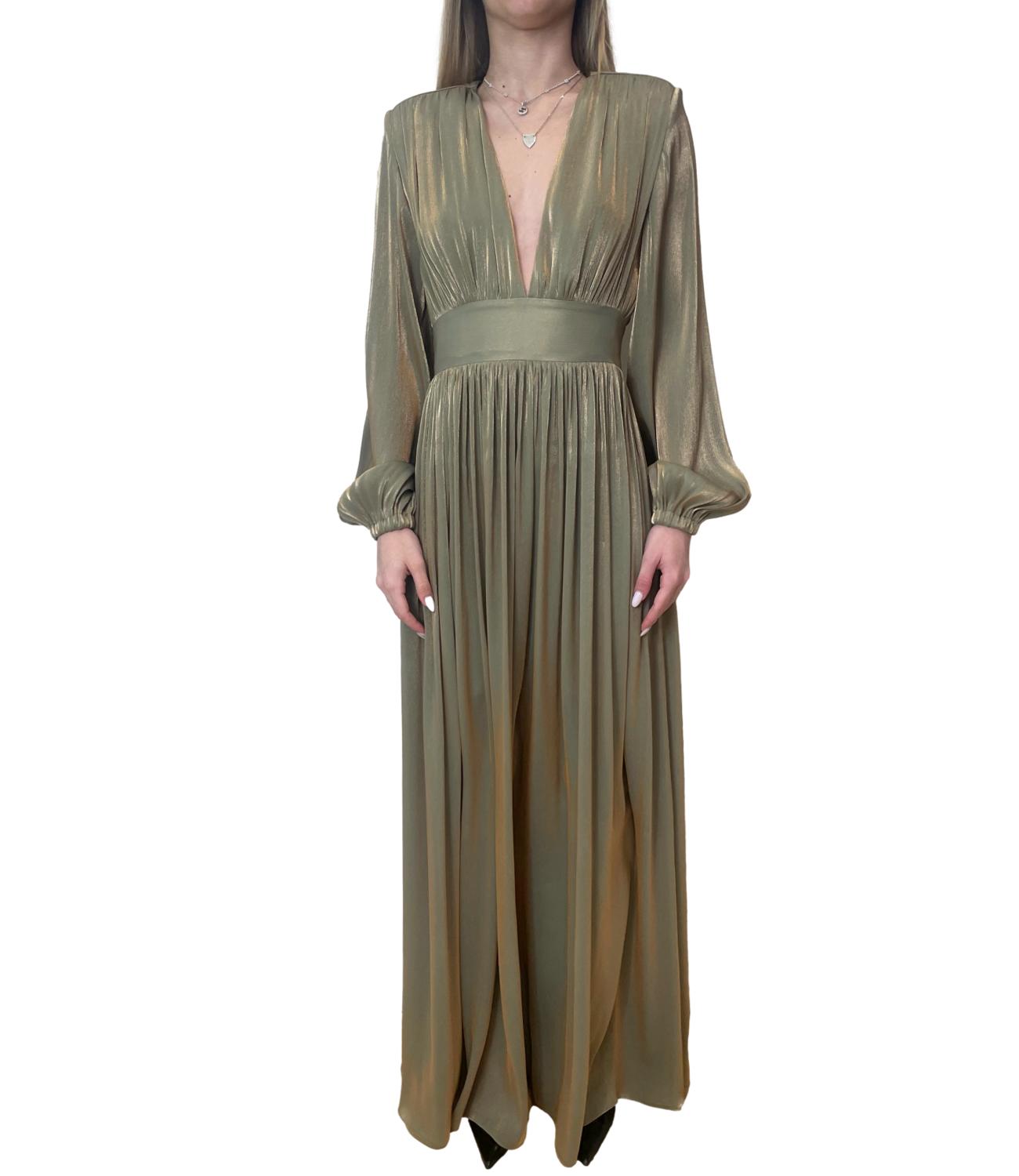 Silence Limited Abito IMPERIAL DRESS Oil Green Donna