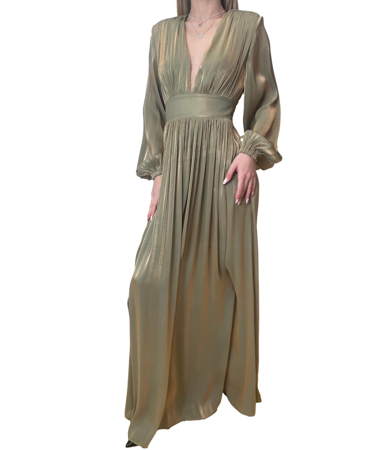 Silence Limited Abito IMPERIAL DRESS Oil Green Donna