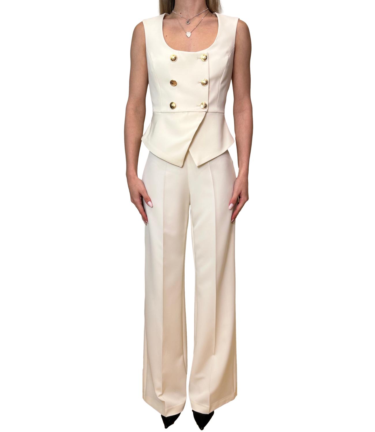Silence Limited Pantalone LAST HONEY PANTS New Milk Donna
