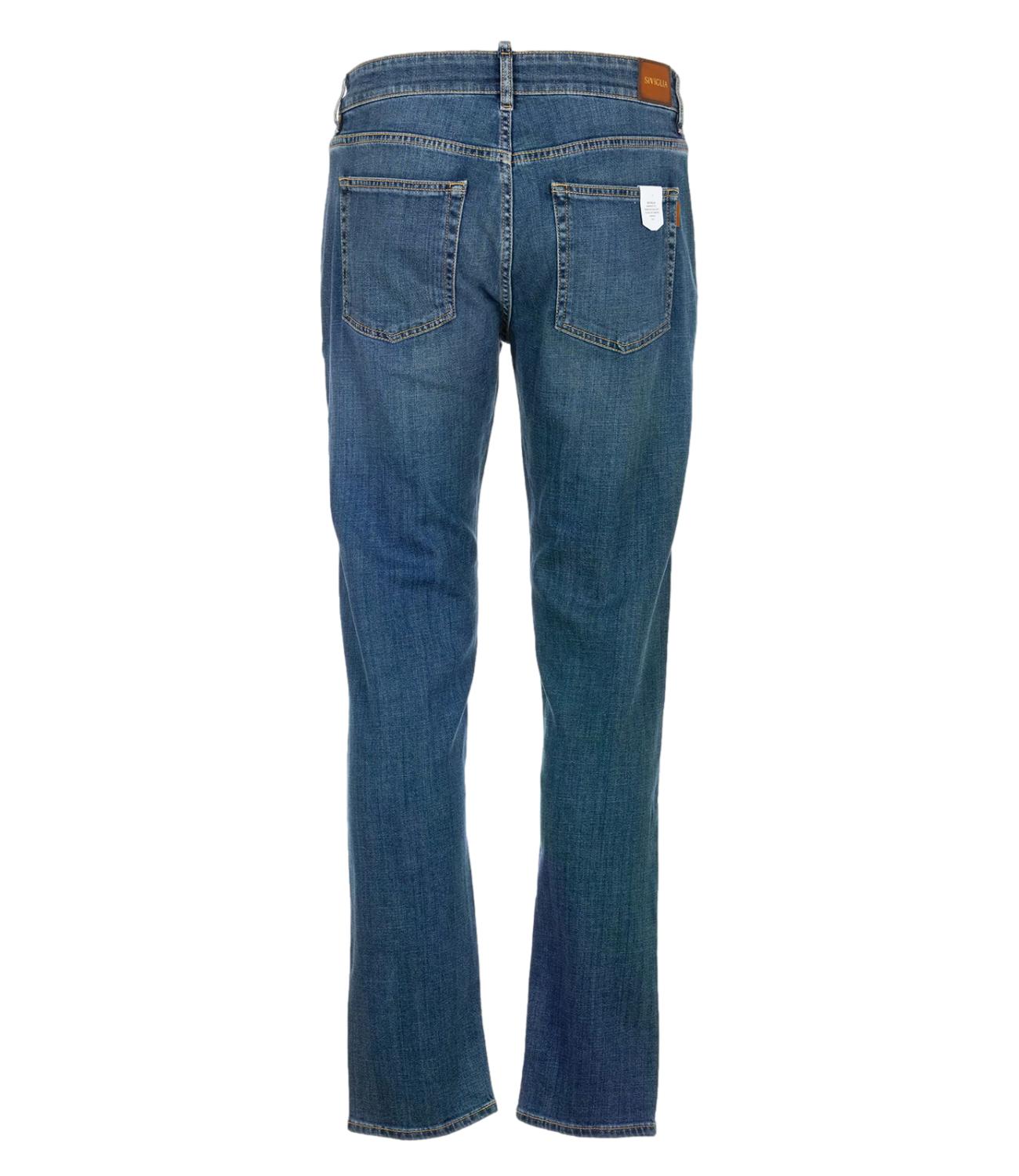 Jeans Loretello uomo blu slavato