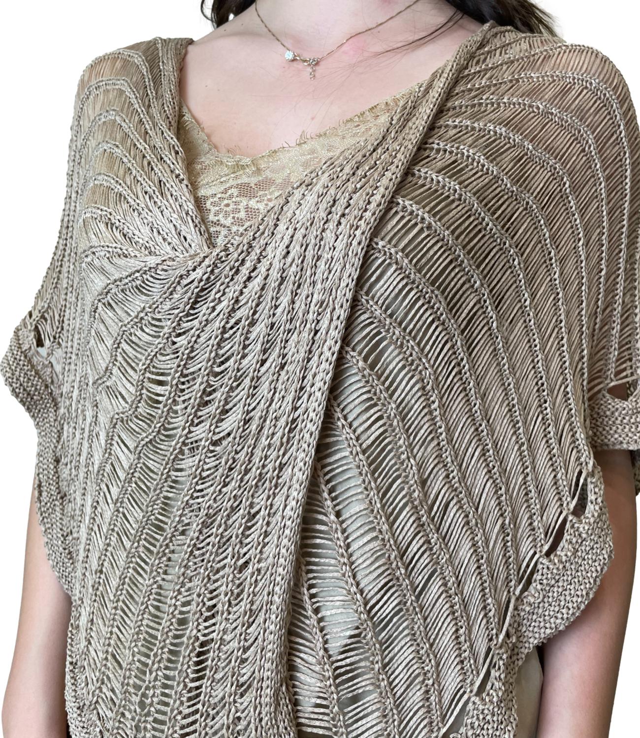 Studio It Poncho Beige Donna