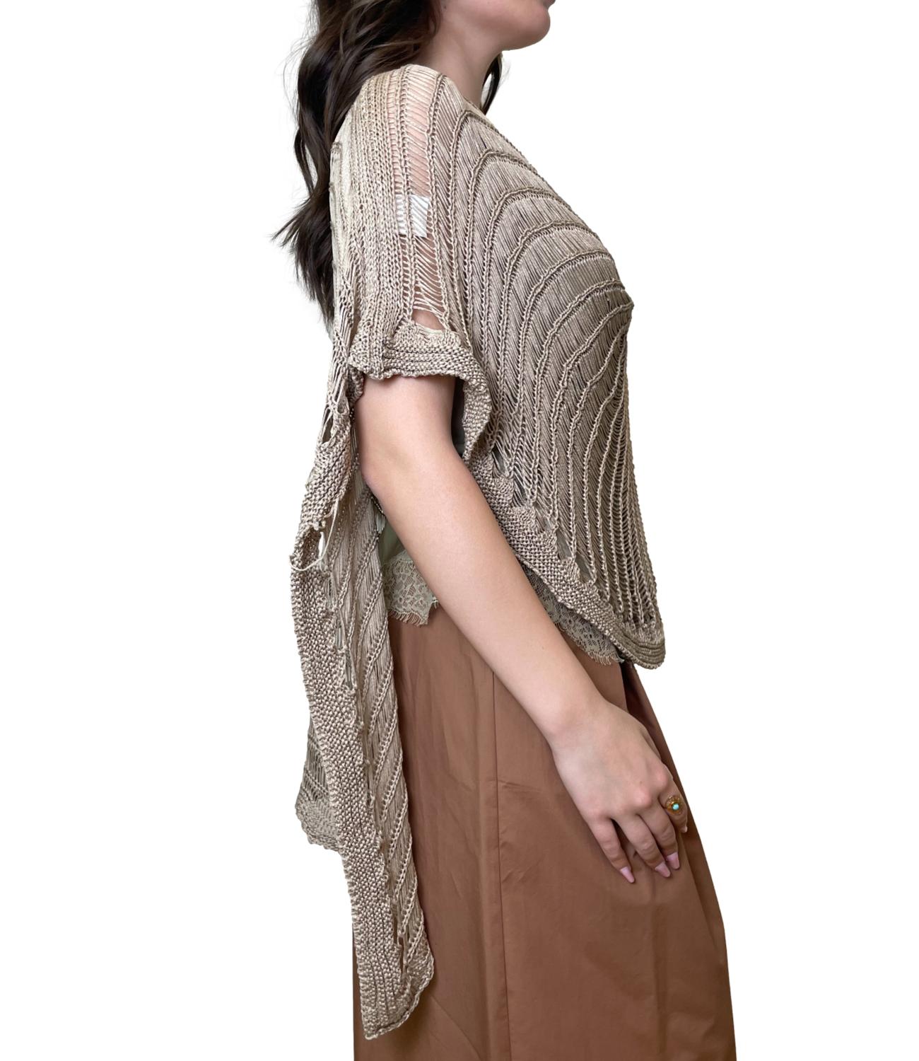 Studio It Poncho Beige Donna