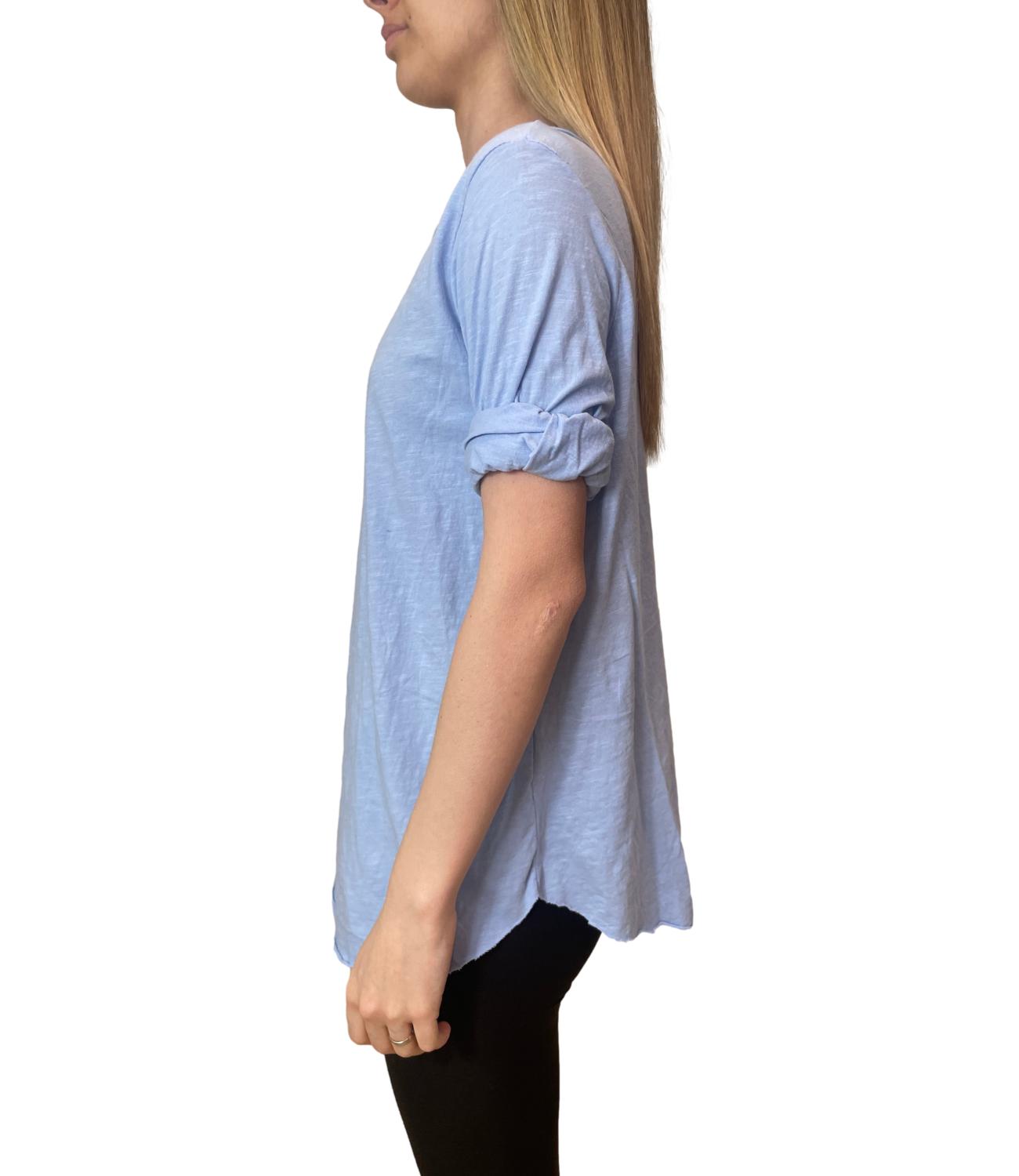 Studio It Maglia Girocollo Celeste Donna
