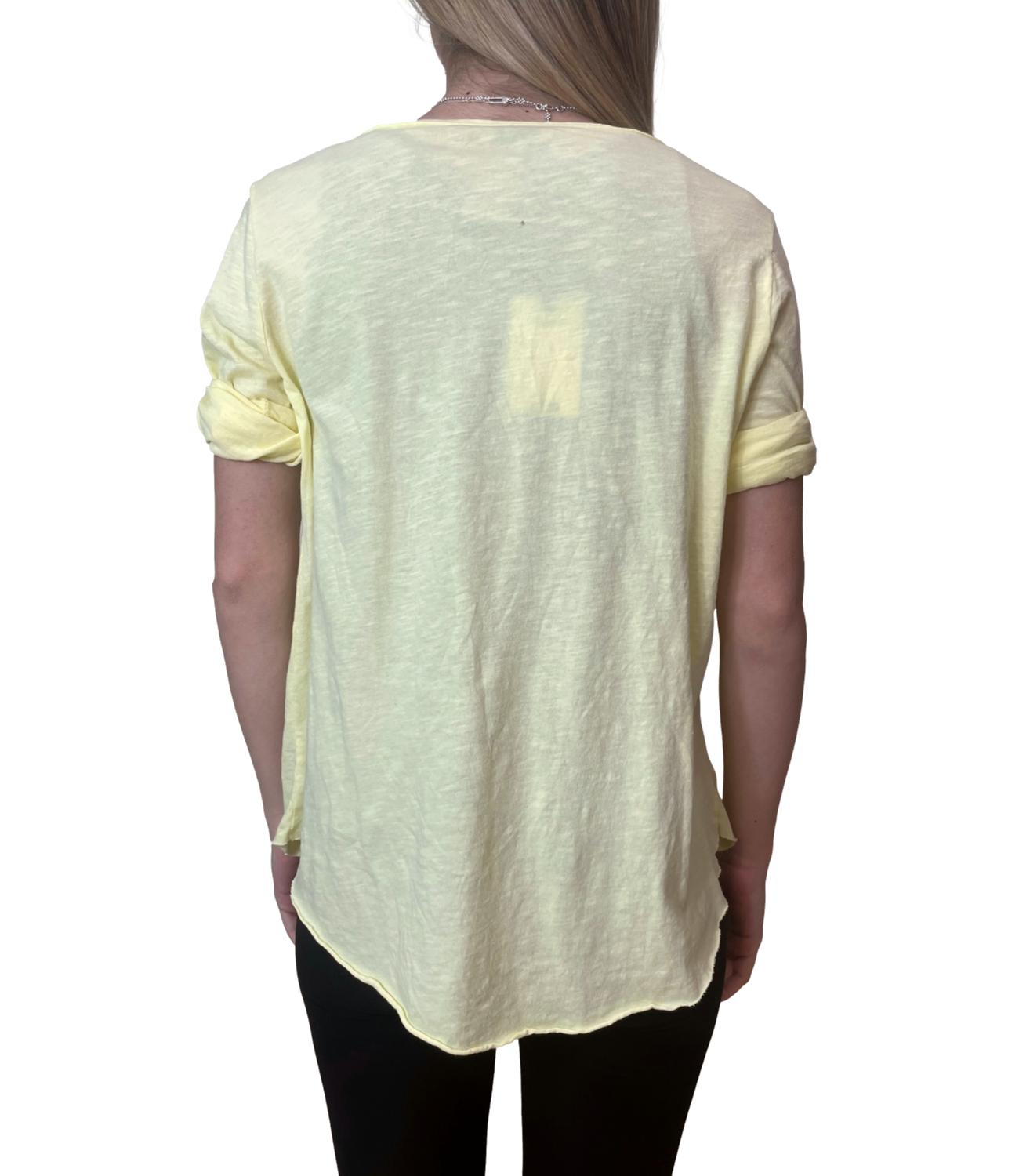 Studio It Maglia Girocollo Giallo Donna