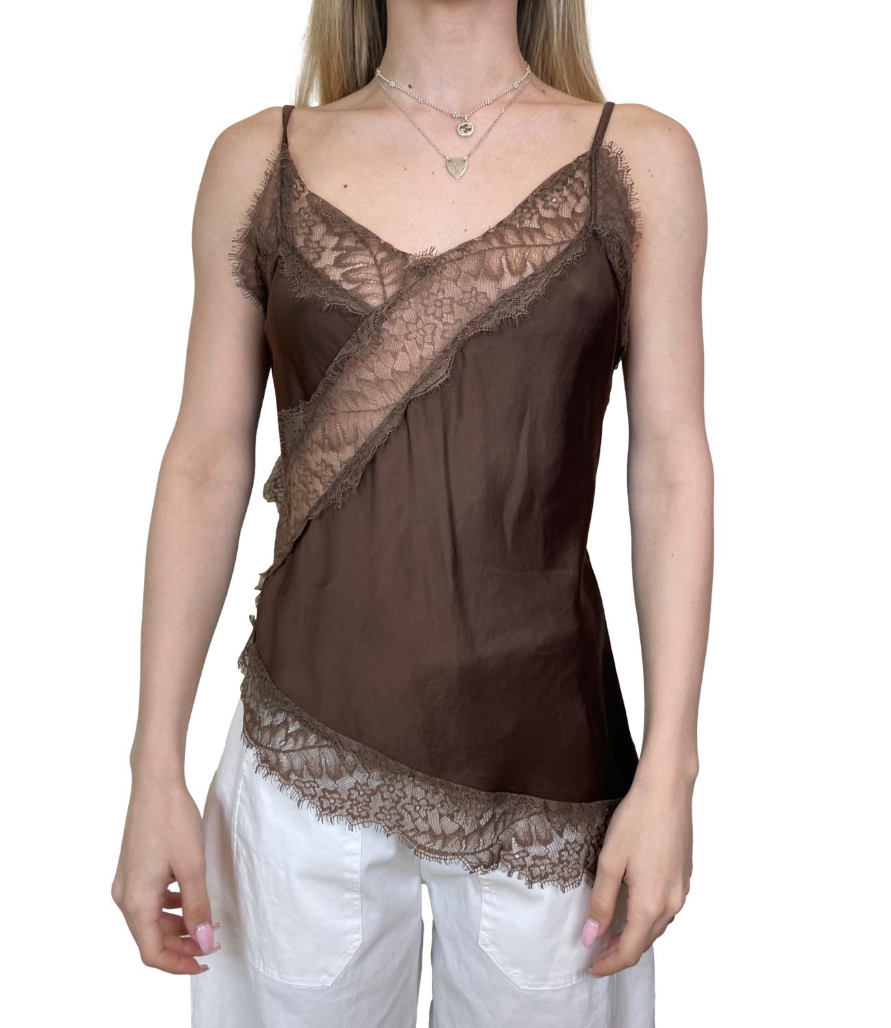 Studio It Canotta Pizzo Moro Donna