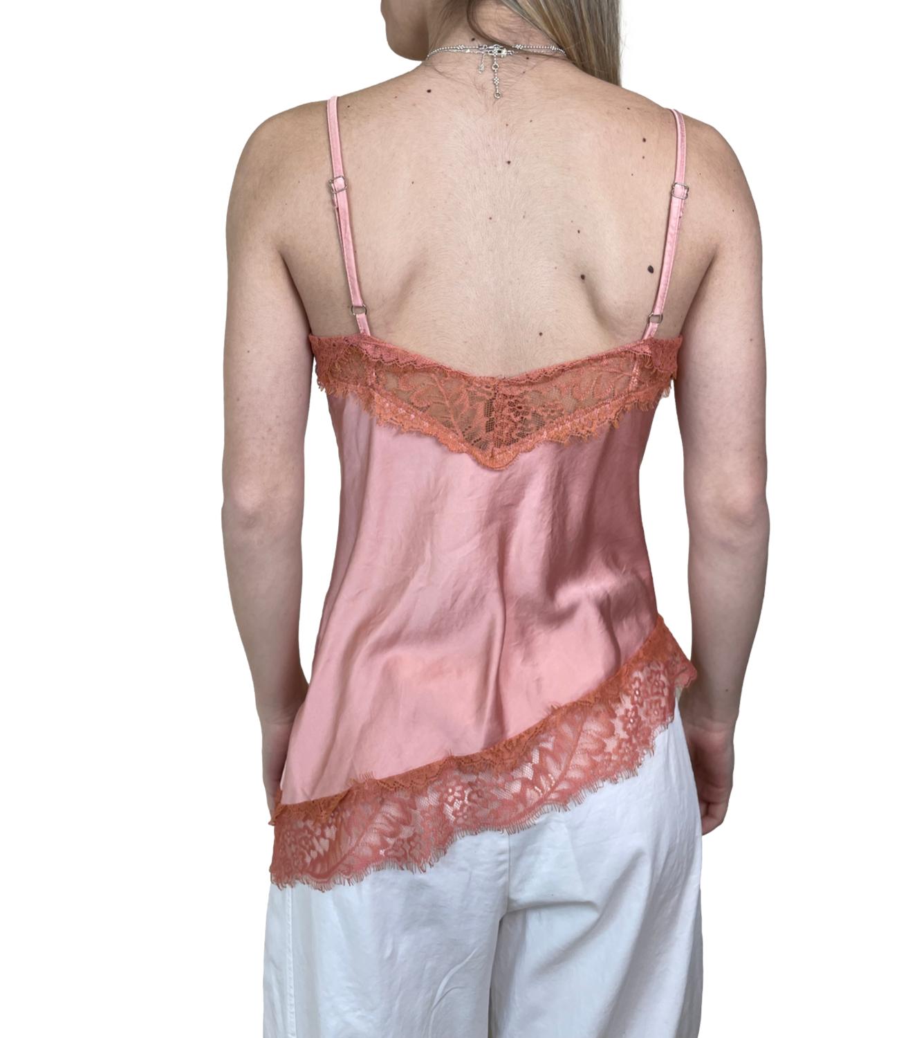 Studio It Canotta Pizzo Rosa Donna