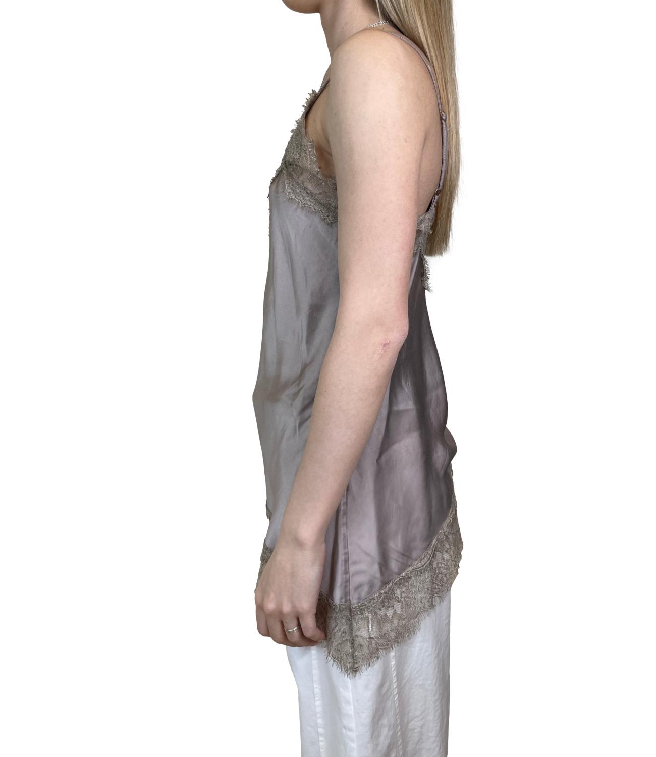 Studio It Canotta Pizzo Tortora Donna