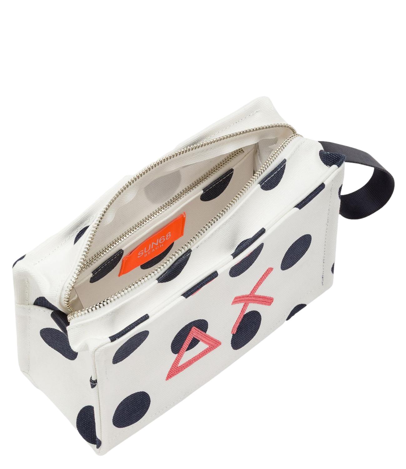 Sun68 Beauty Case Bianco Panna/Blu Navy Donna