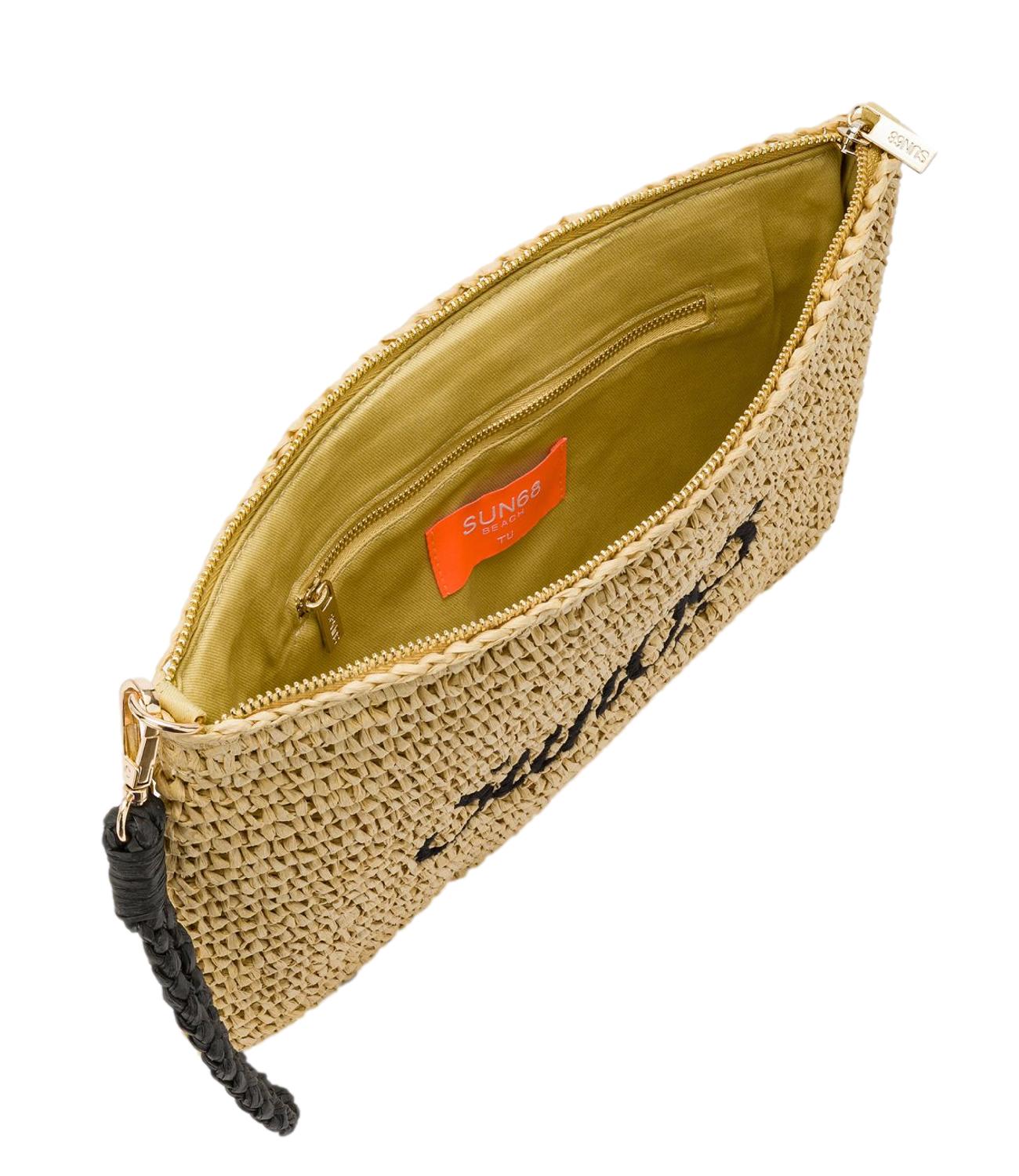 Sun68 Pochette Rafia Beige Donna