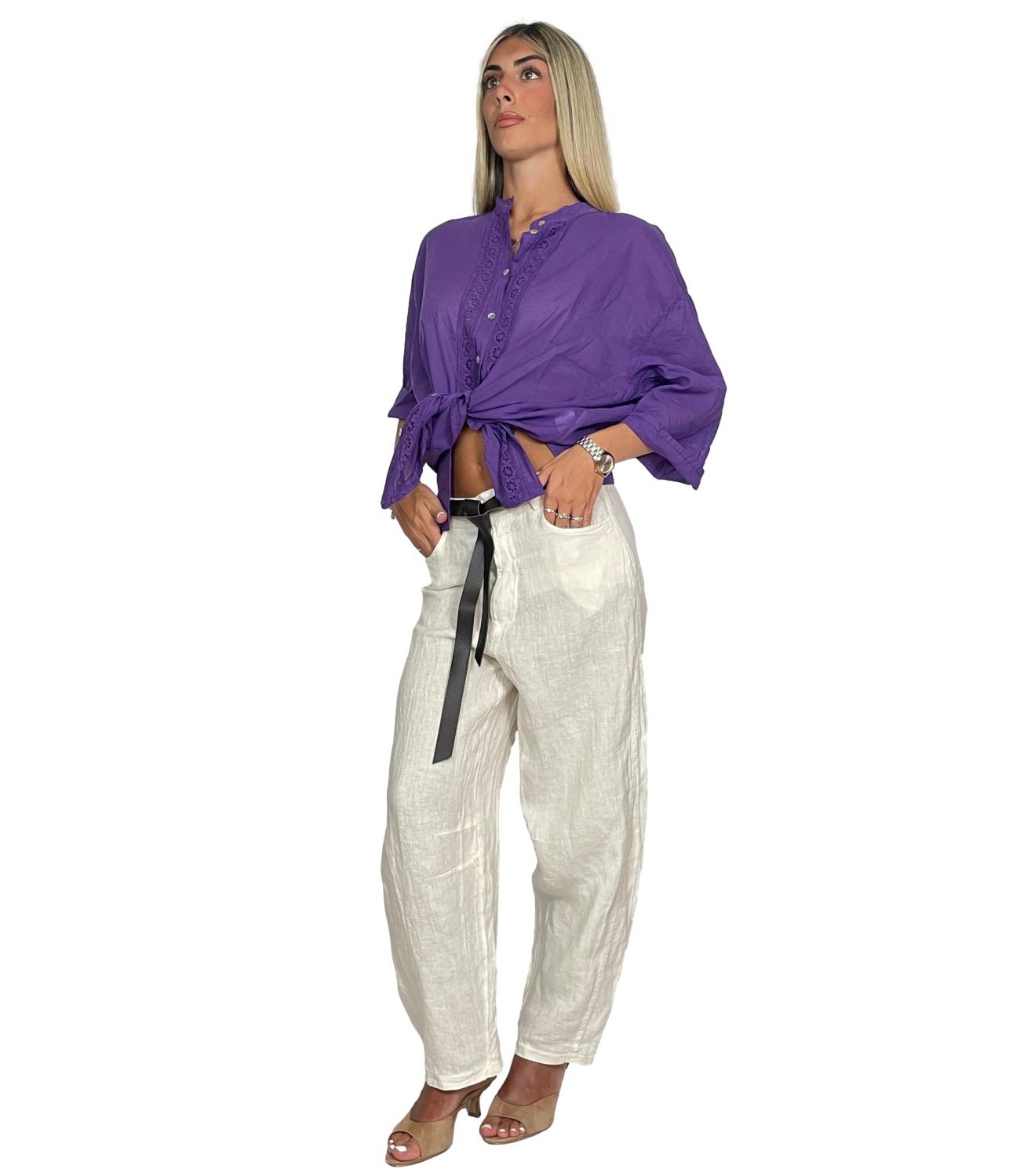 Pantalone Susy Mix 12402 Donna - Latte