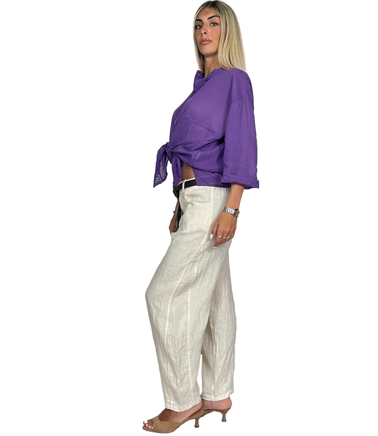 Pantalone Susy Mix 12402 Donna - Latte