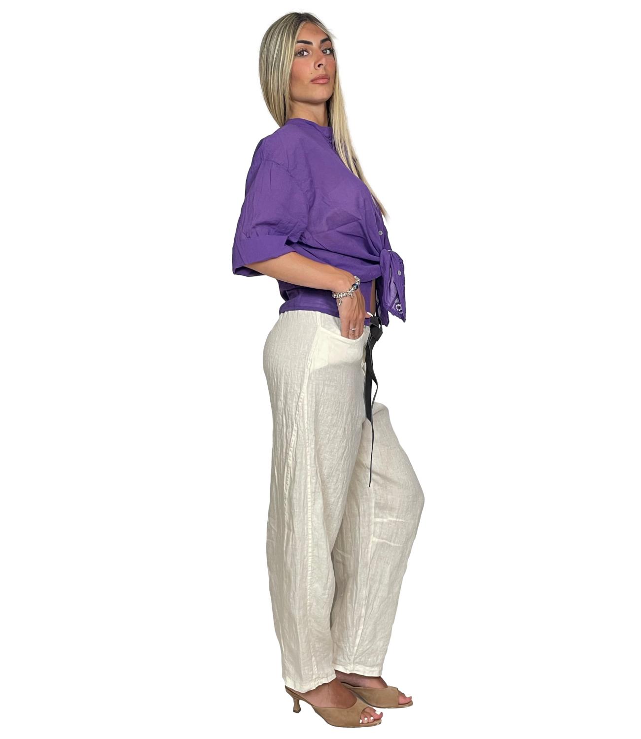 Pantalone Susy Mix 12402 Donna - Latte