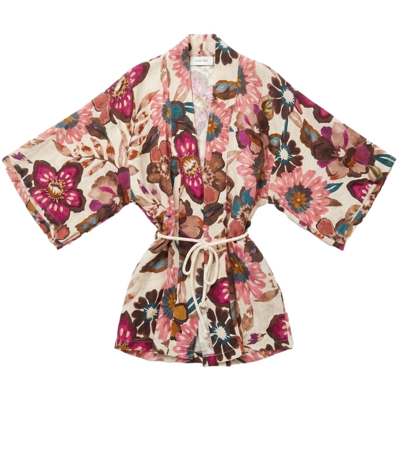 Kimono Susy Mix 26196E Donna - Latte