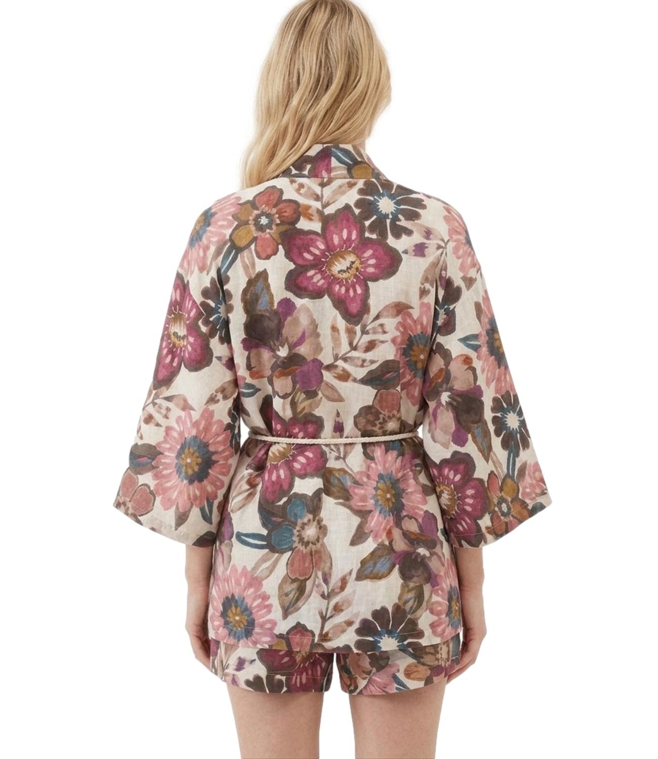 Kimono Susy Mix 26196E Donna - Latte