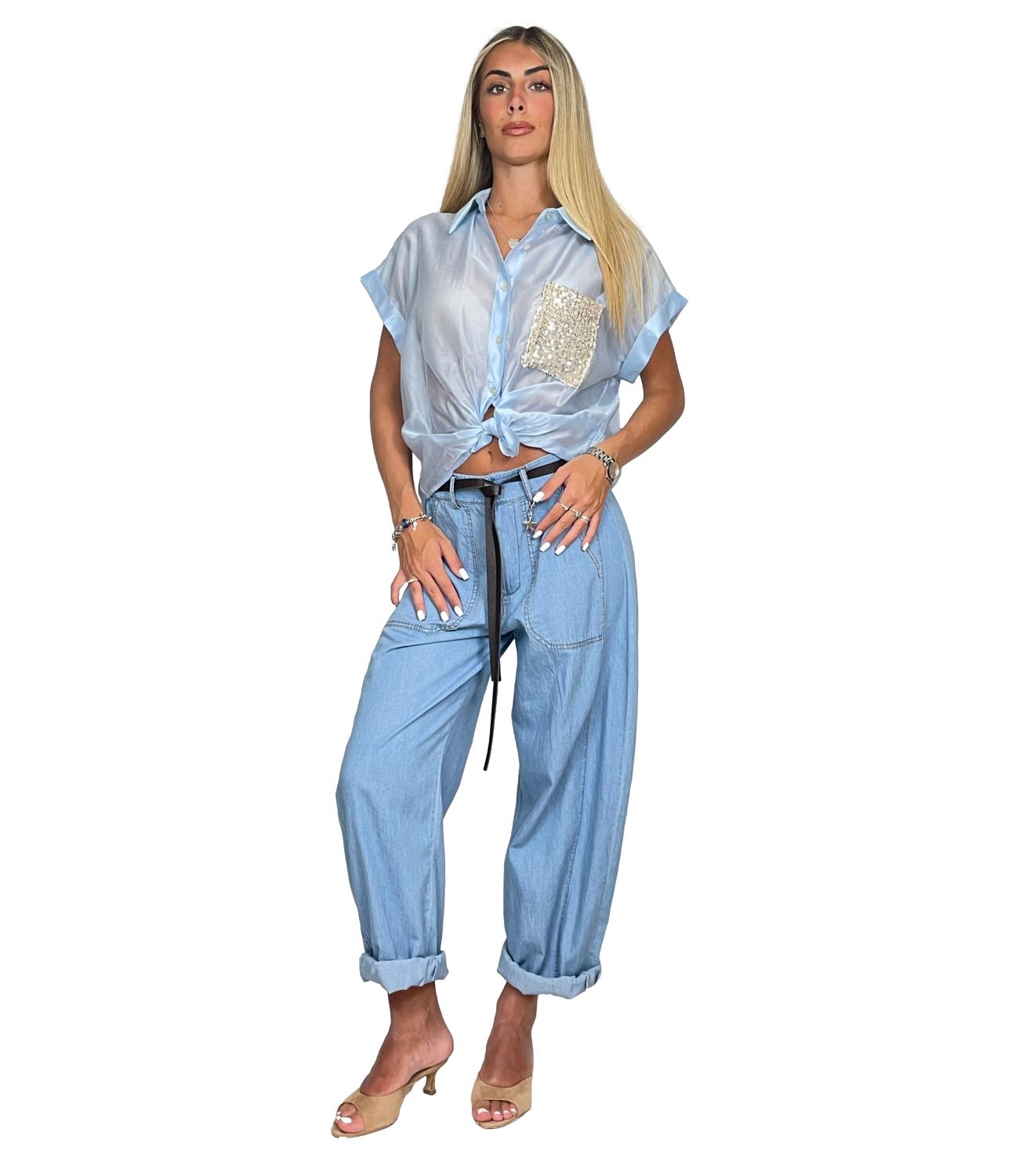 Camicia Susy Mix 26321 Donna - Celeste