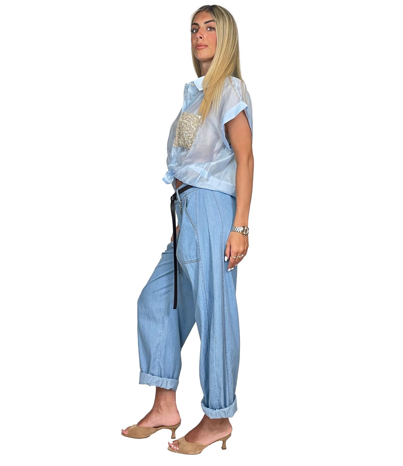 Camicia Susy Mix 26321 Donna - Celeste