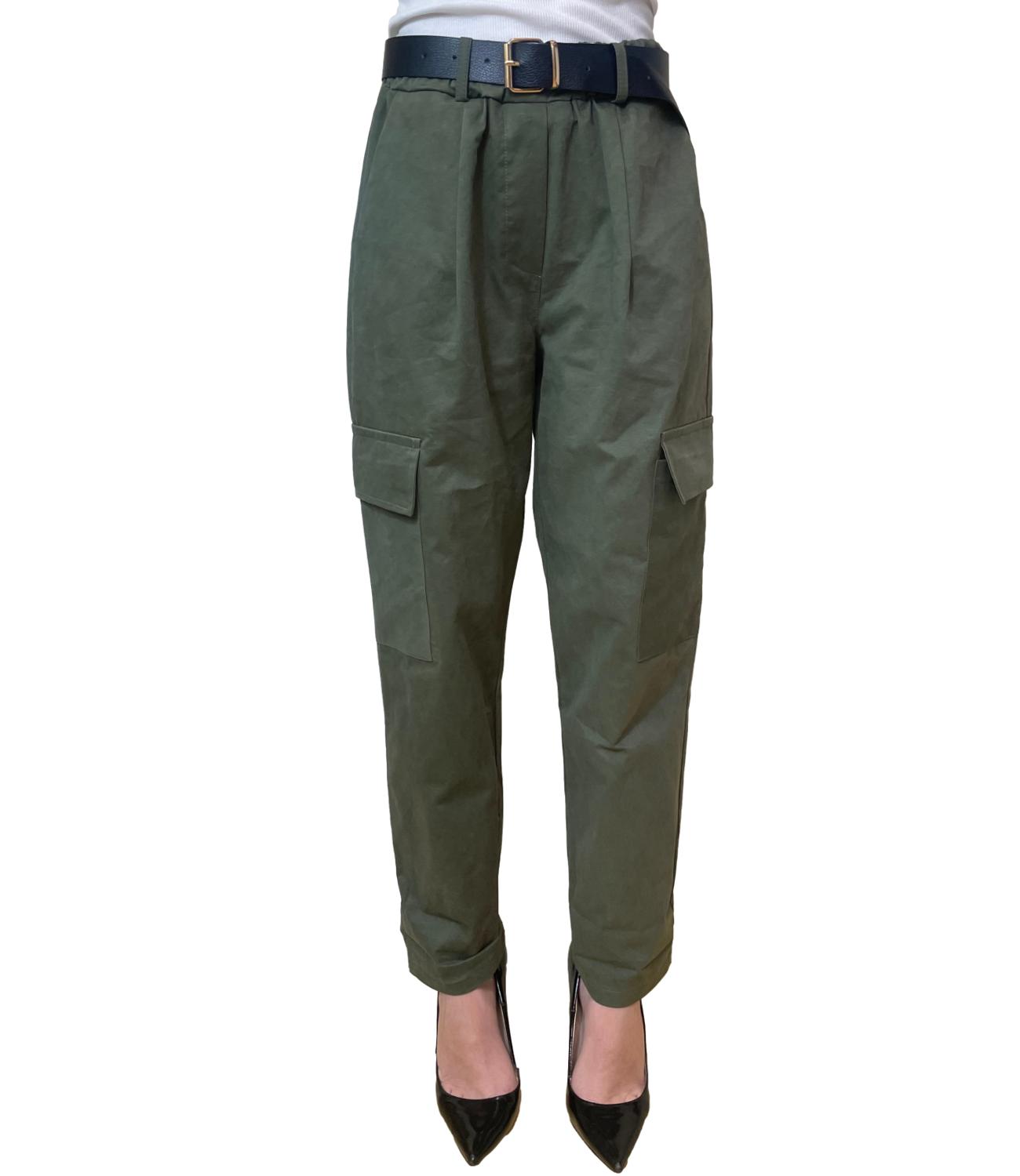Susy Mix Pantalone C/Tasconi Verde Militare Donna
