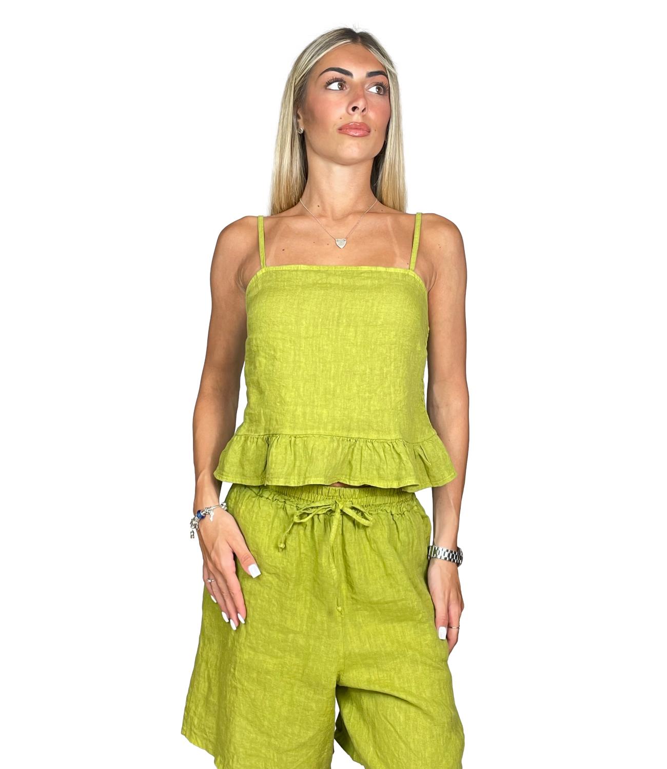 Top Susy Mix 34141 Donna - Verde Oliva