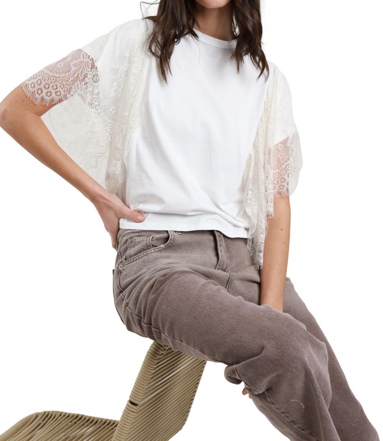 T-Shirt Susy Mix 561071 Donna - Panna