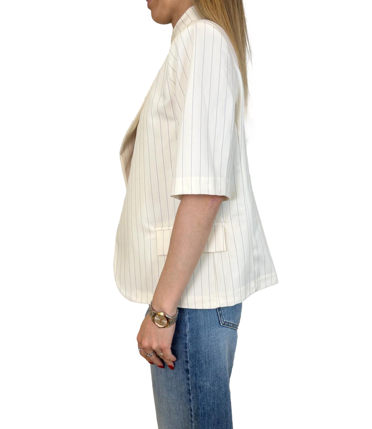 Susy Mix Giacca Bianco Gessato Donna