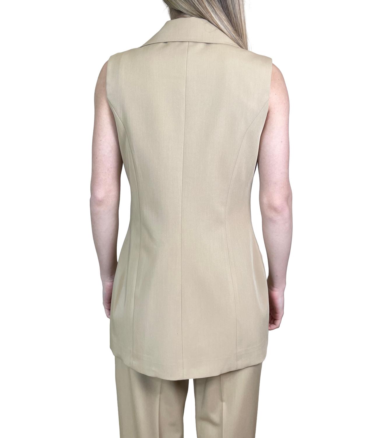 Susy Mix Gilet Cammello Donna