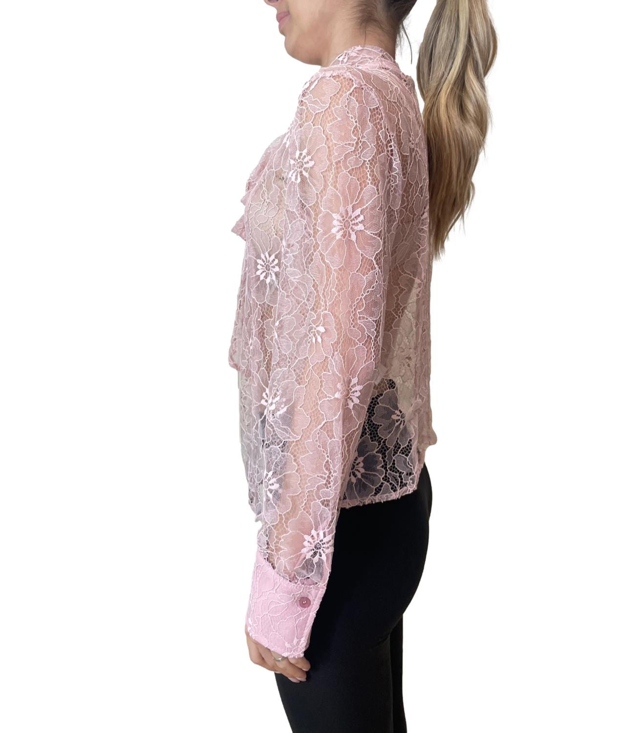 Susy Mix Blusa Pizzo Rosa Donna